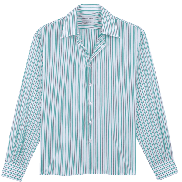 white green/grey stripes camisa shirt – Camisas Manolo