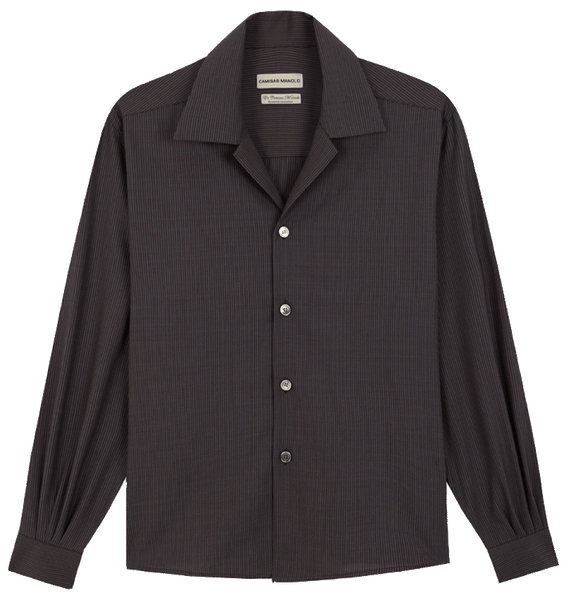 Grey blue/white stripes Buenas noches shirt – Camisas Manolo Grey blue/white stripes Buenas noches shirt – Camisas Manolo