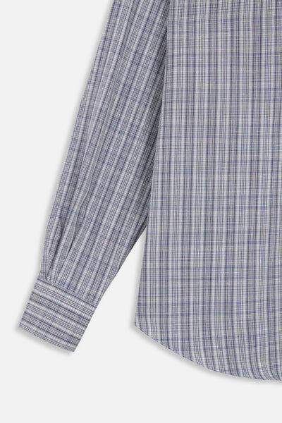 blue white multicheck normal shirt – Camisas Manolo