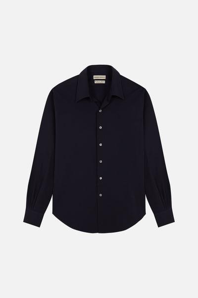NAVY SEERSUCKER NORMAL SHIRT – Camisas Manolo
