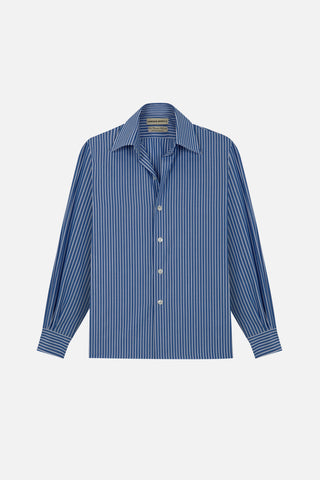 camisas manolo シャツ ネイビー 48 jkpt mukta DARK BLUE/WHITE STRIPES CAMISA SHIRT – Camisas Manolo