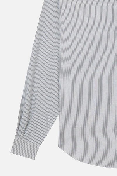 WHITE BLUE STRIPES NORMAL SHIRT – Camisas Manolo