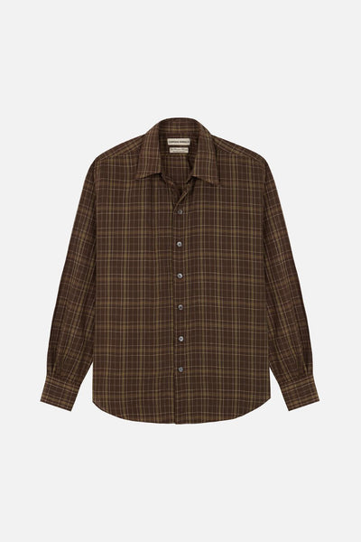 BROWN WHITE/GREEN CHECKS NORMAL SHIRT – Camisas Manolo