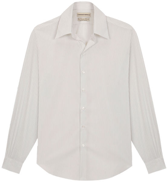 off white black pinstripe normal shirt – Camisas Manolo