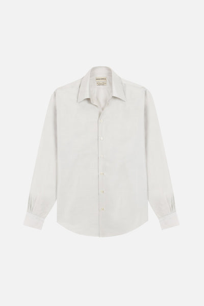 camisas manolo linen normal shirt 44 リネン CAMISAS MANOLO - WHITE BLUE STRIPES NORMAL SHIRT – SOLAR MTP