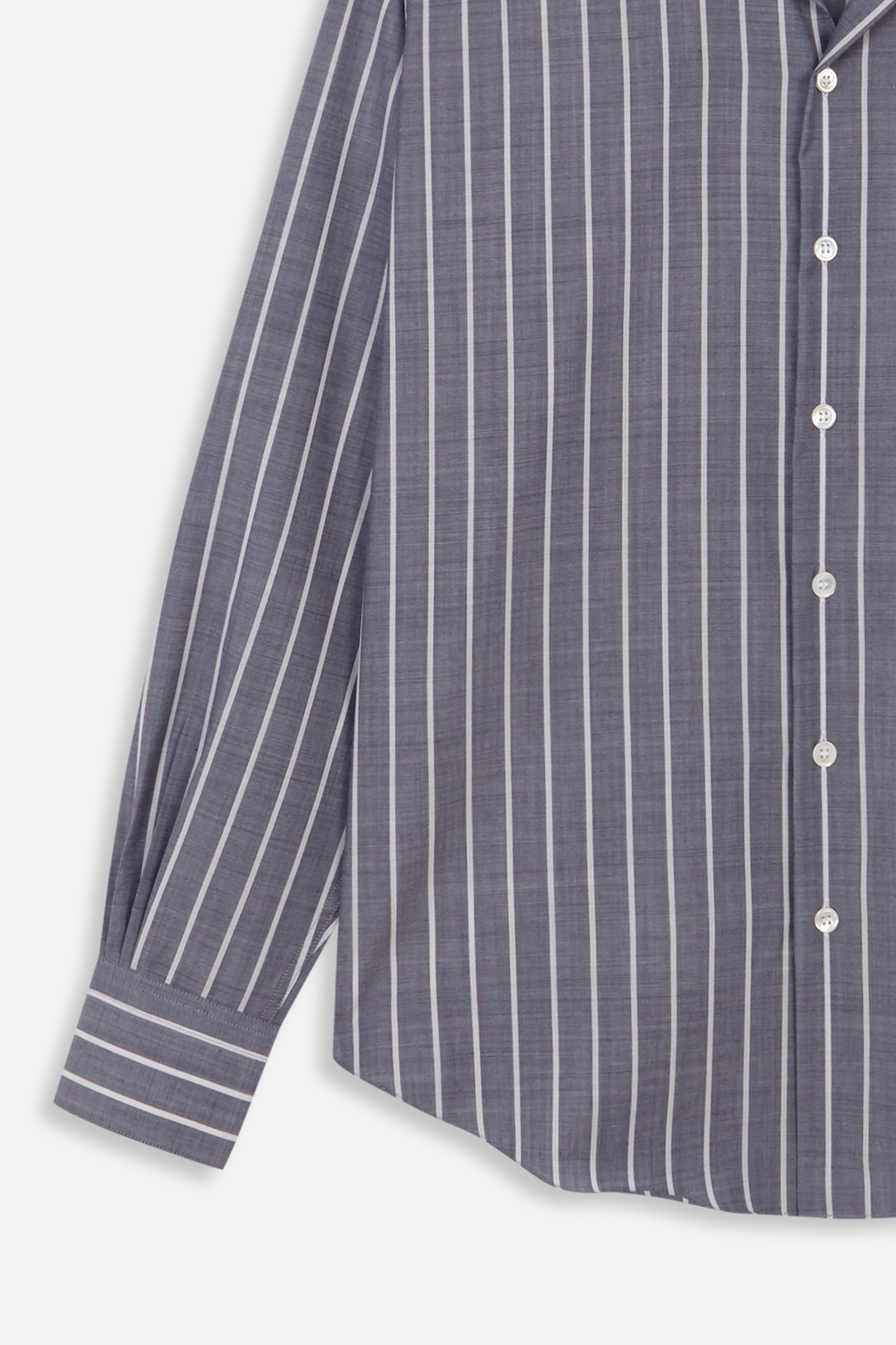 BLUE WHITE STRIPES NORMAL SHIRT