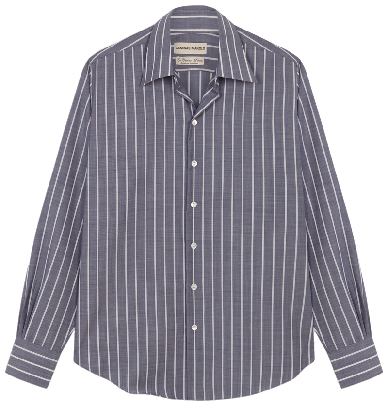 BLUE WHITE STRIPES NORMAL SHIRT