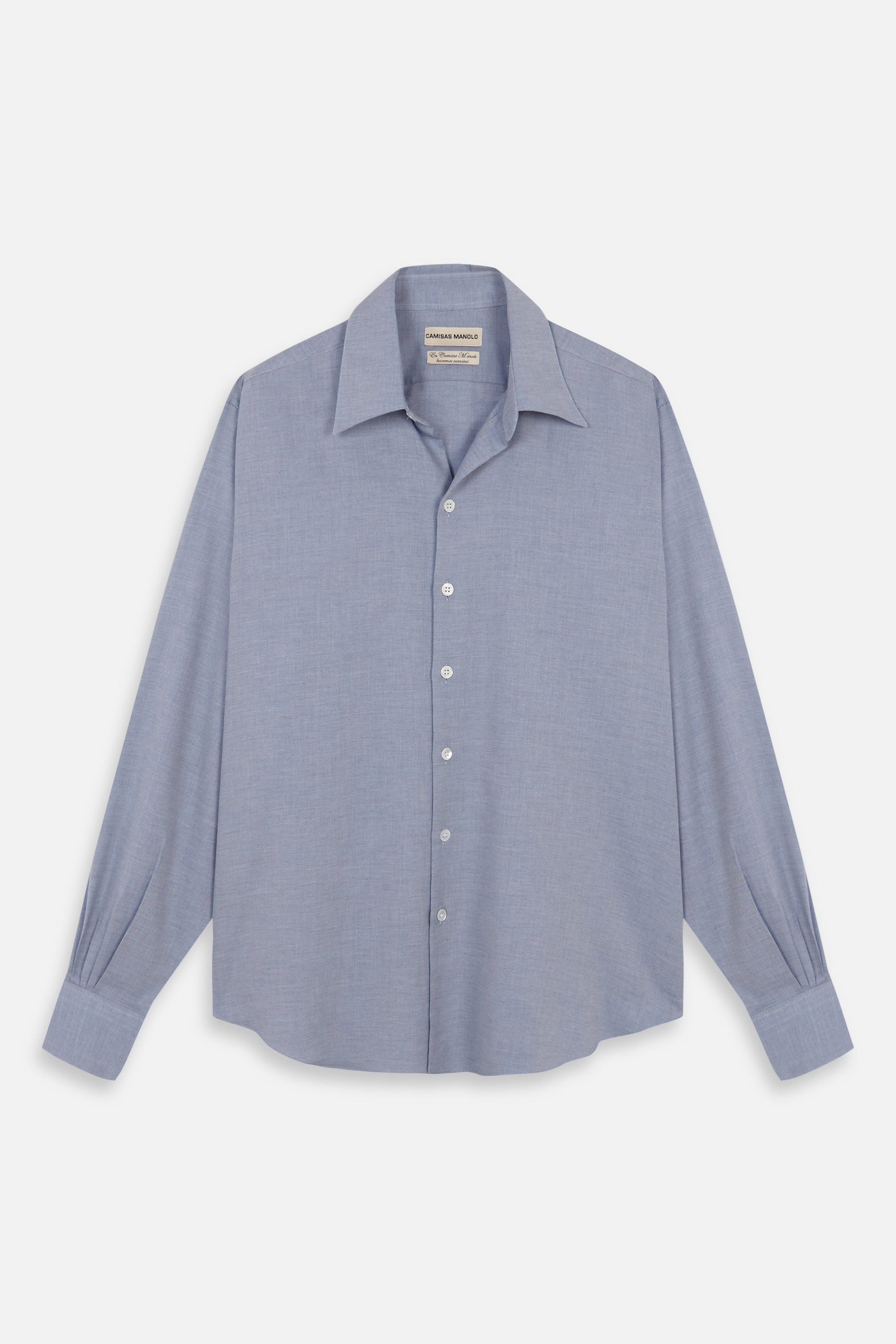 LIGHT BLUE MELANGE NORMAL SHIRT