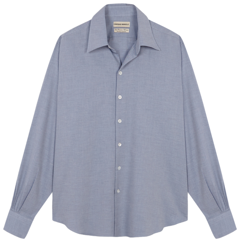 LIGHT BLUE MELANGE NORMAL SHIRT