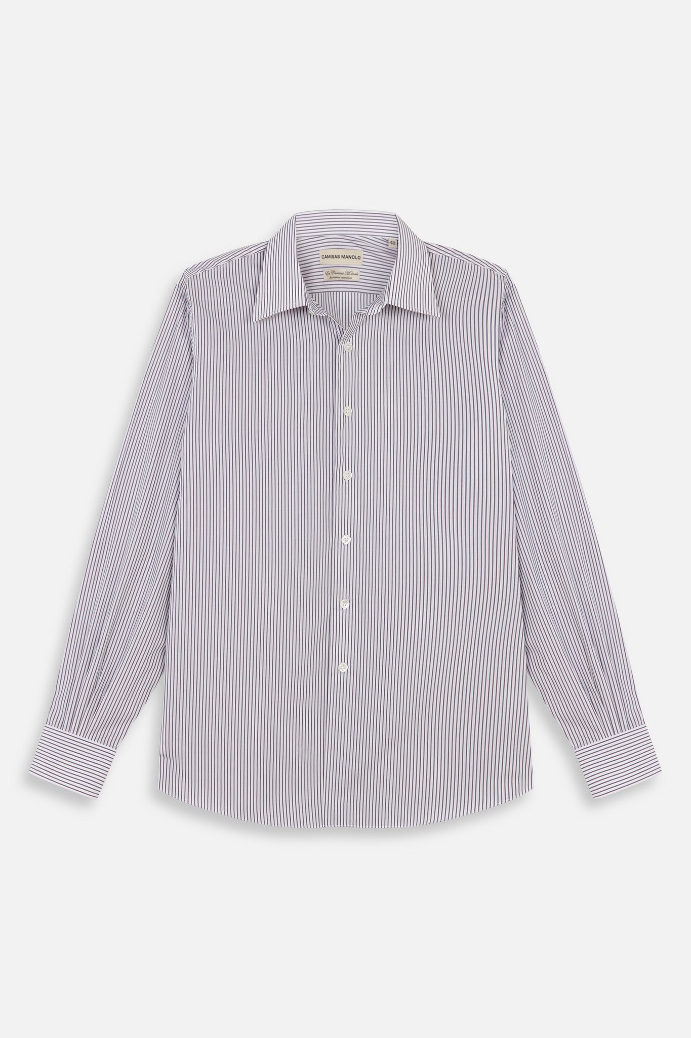 WHITE GREY STRIPES FORMAL SHIRT