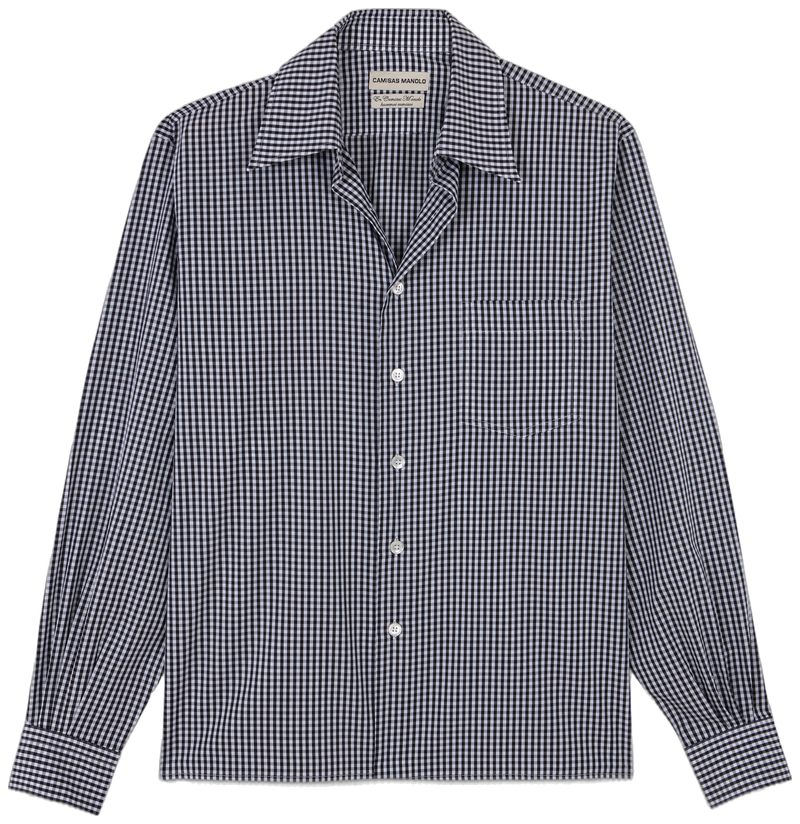 BLACK/WHITE GINGHAM CHECK CAMPO SHIRT