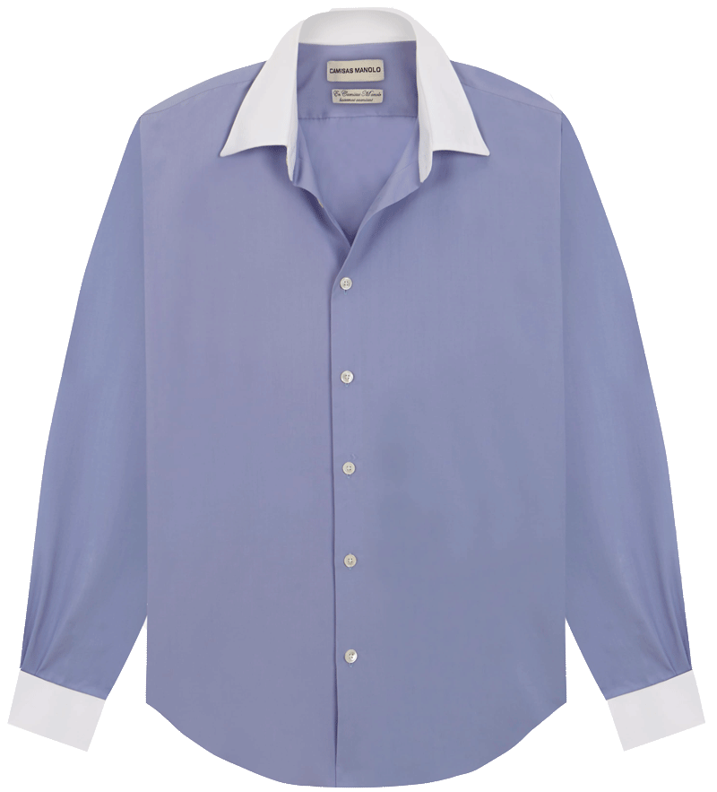 Lilac double cuff normal shirt