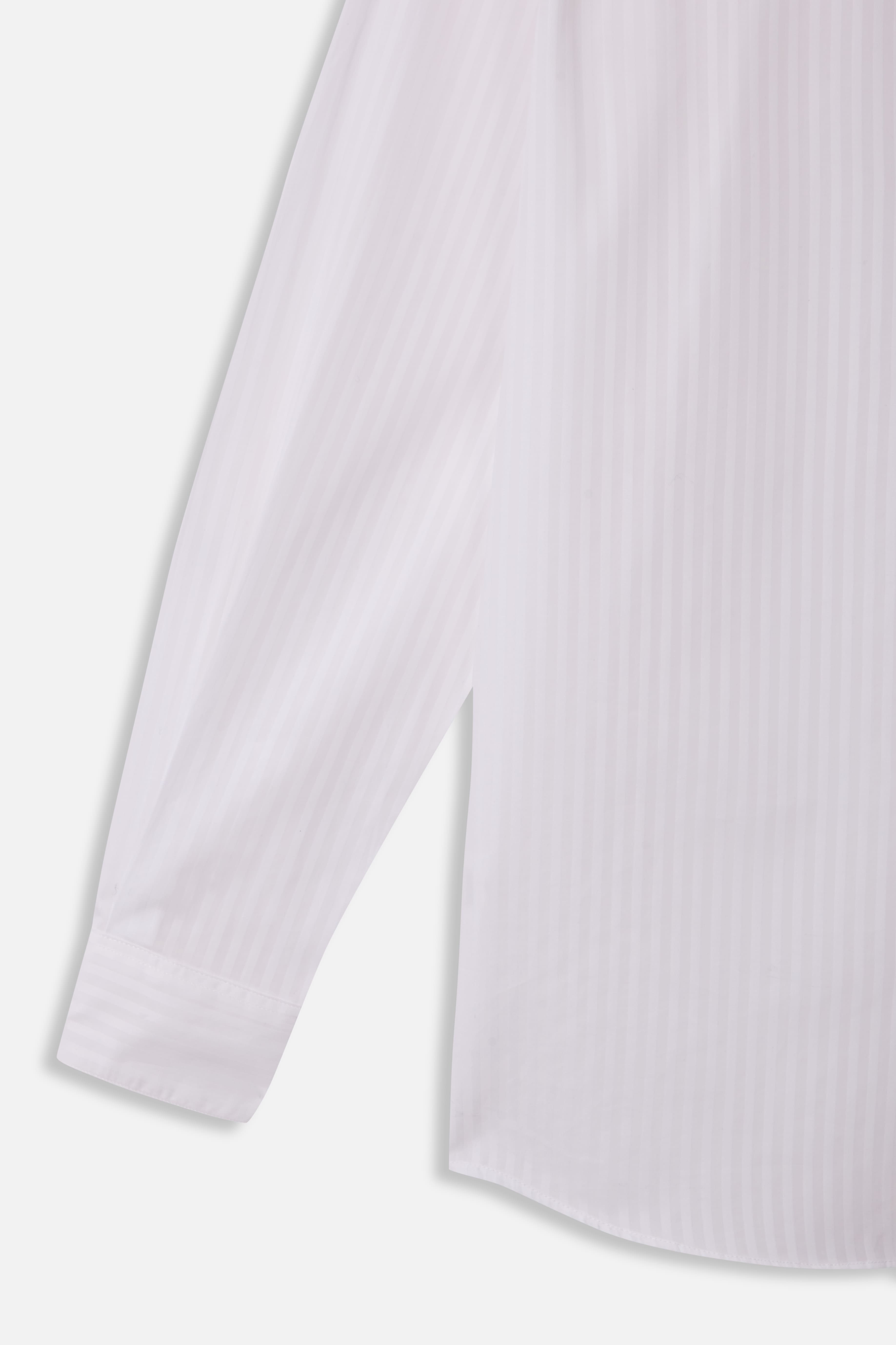 WHITE/WHITE STRIPES SHIRT