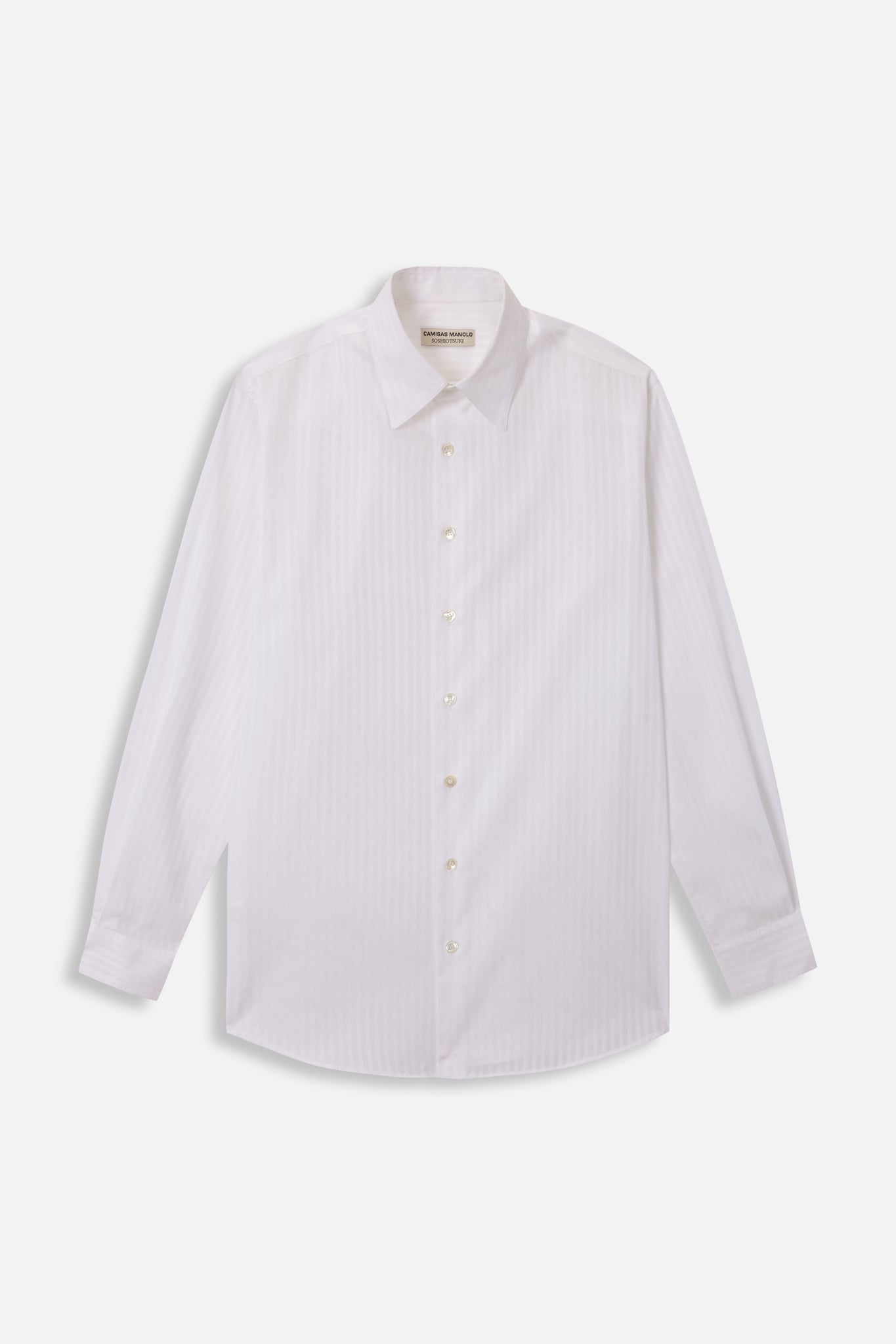 WHITE/WHITE STRIPES SHIRT