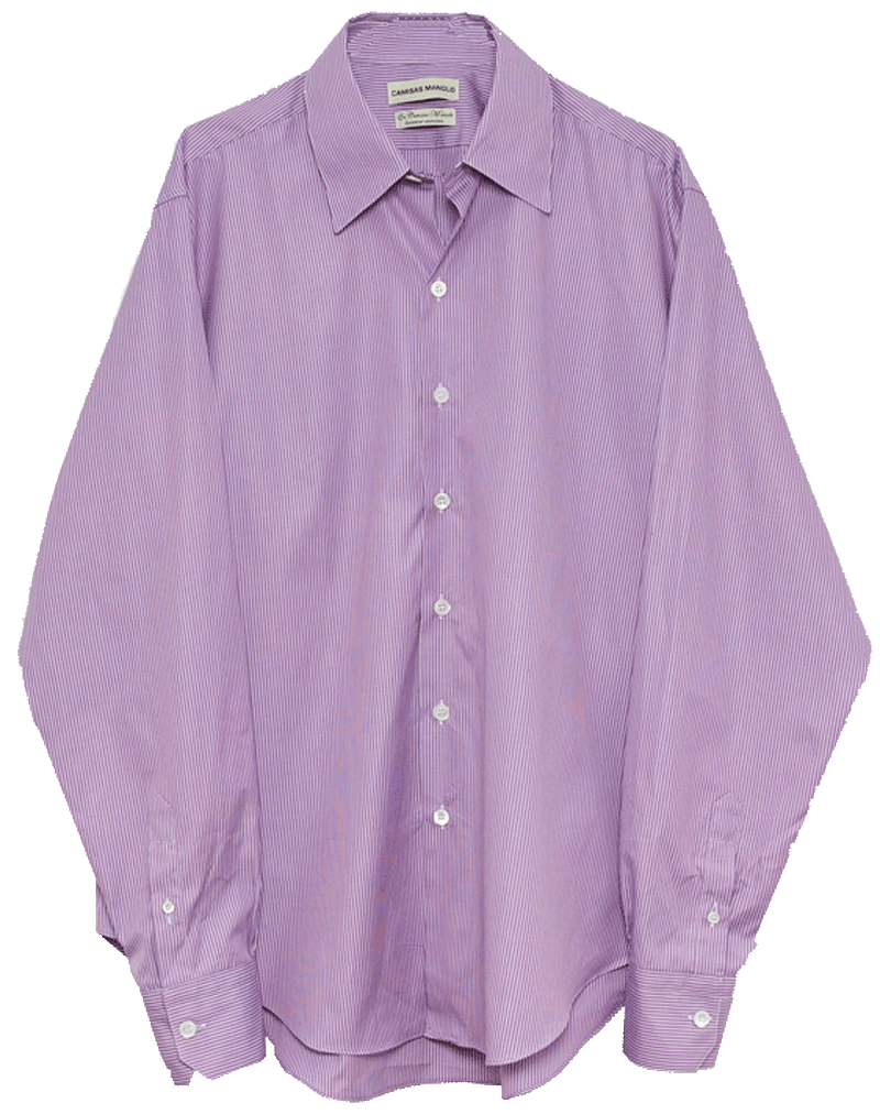 Purple/white stripes normal shirt