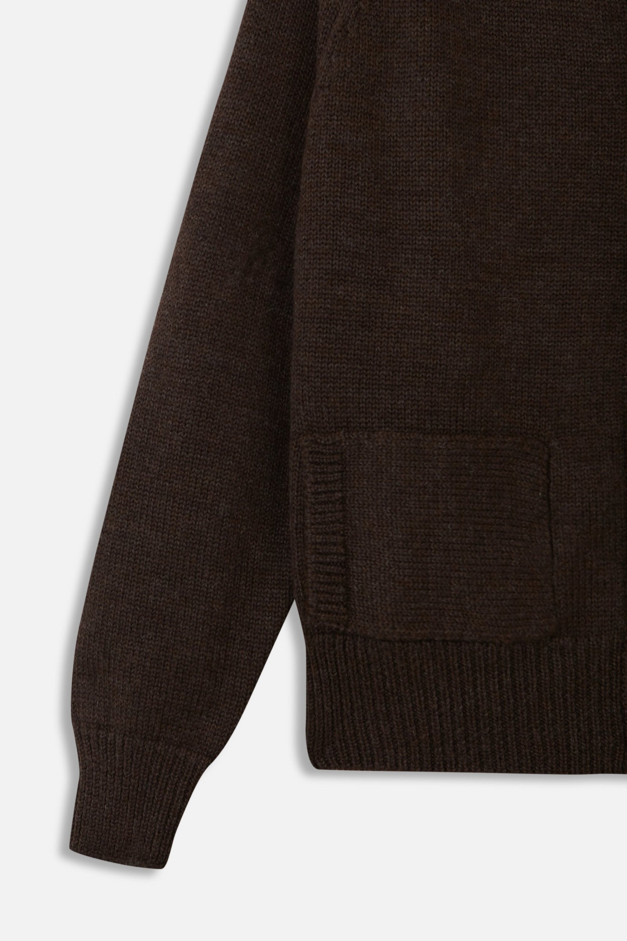 BROWN KNITTED JACKET