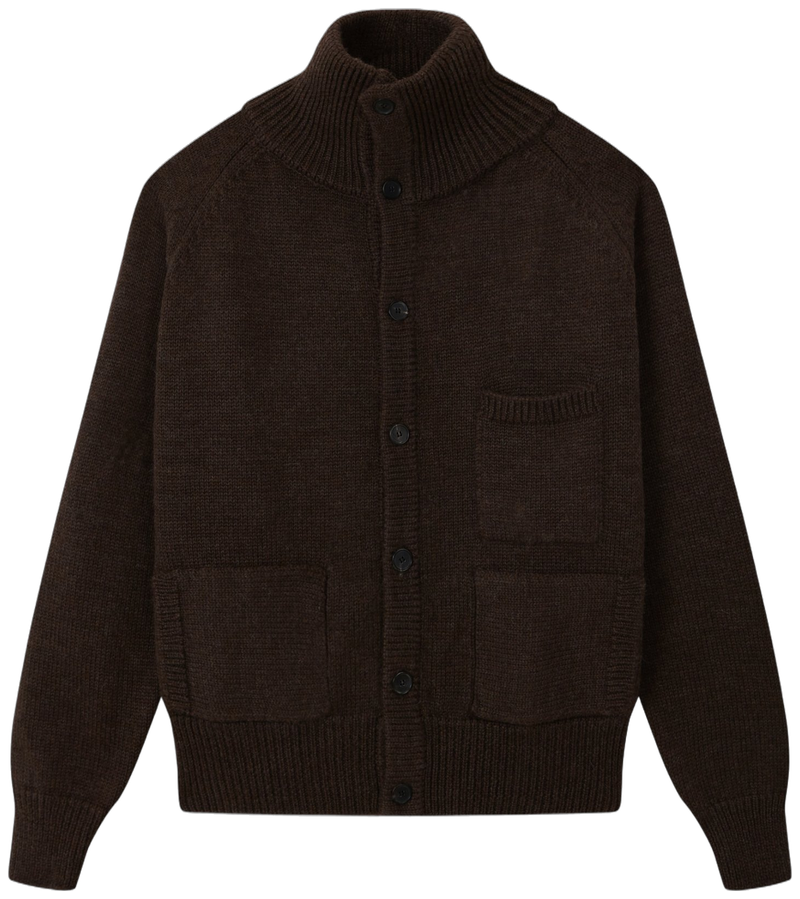 BROWN KNITTED JACKET