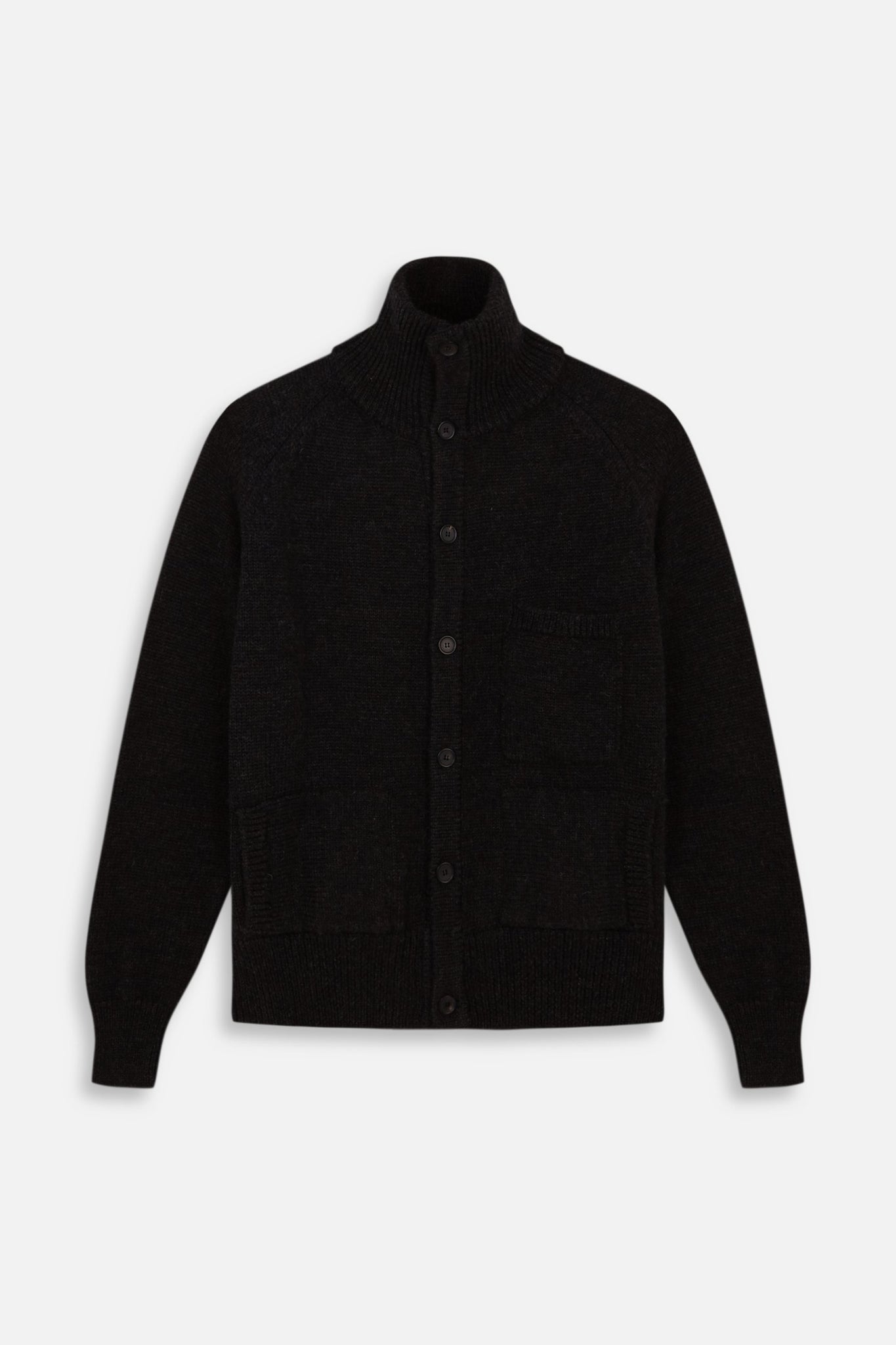 CHARCOAL KNITTED JACKET