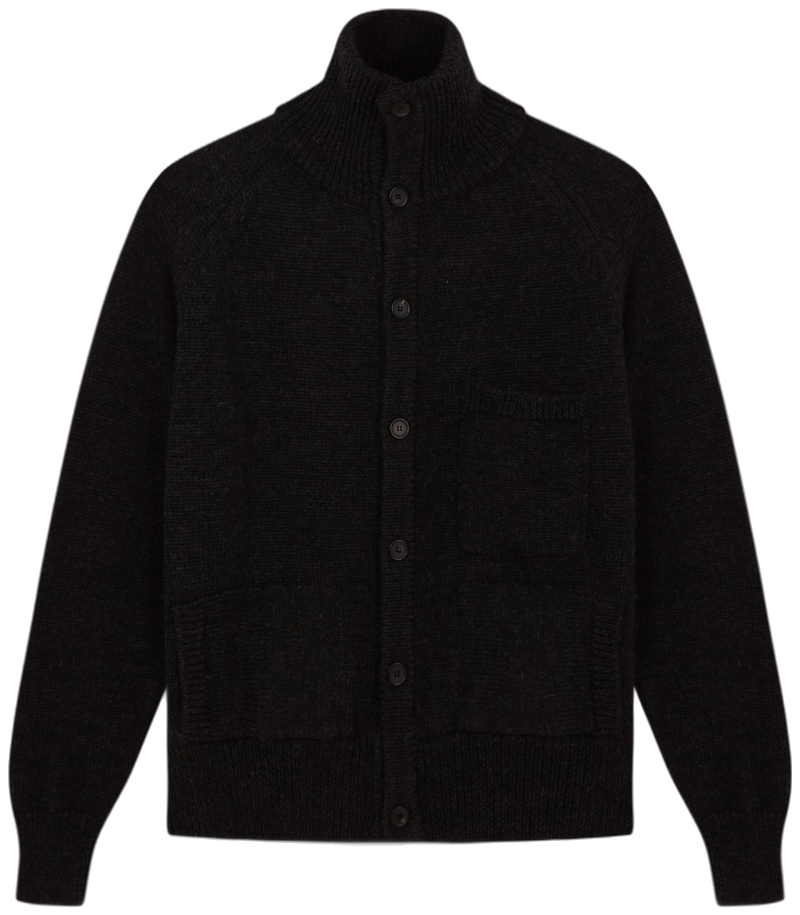 CHARCOAL KNITTED JACKET