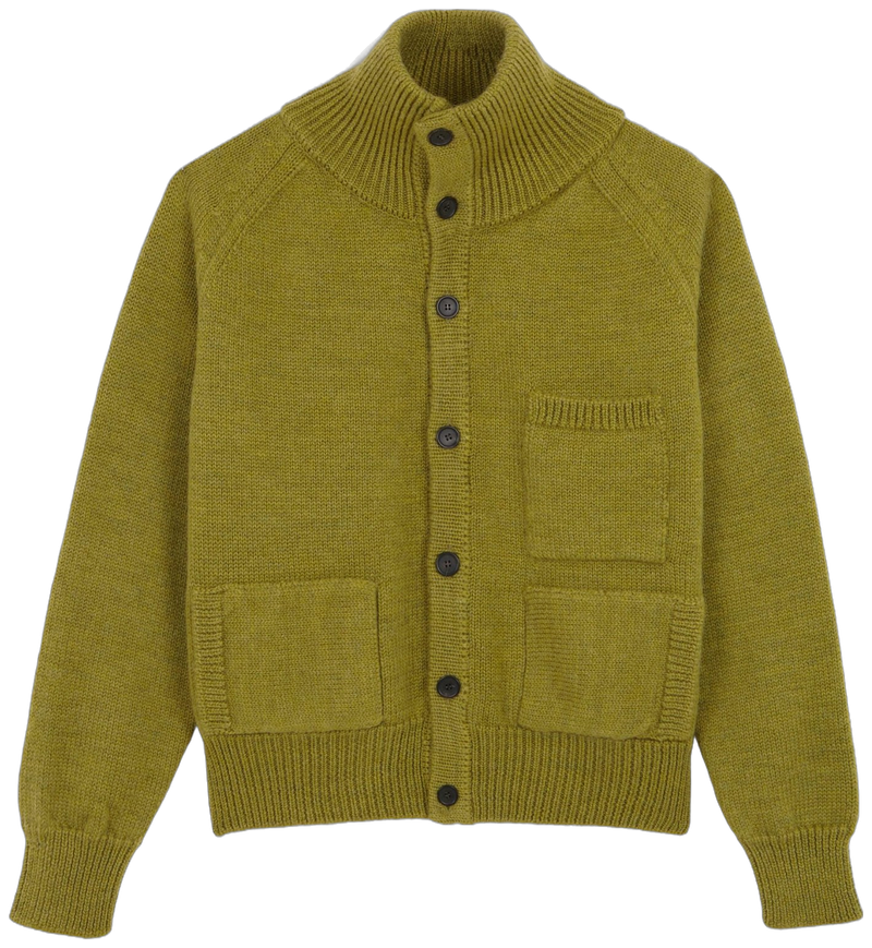 AVOCADO GREEN KNITTED JACKET