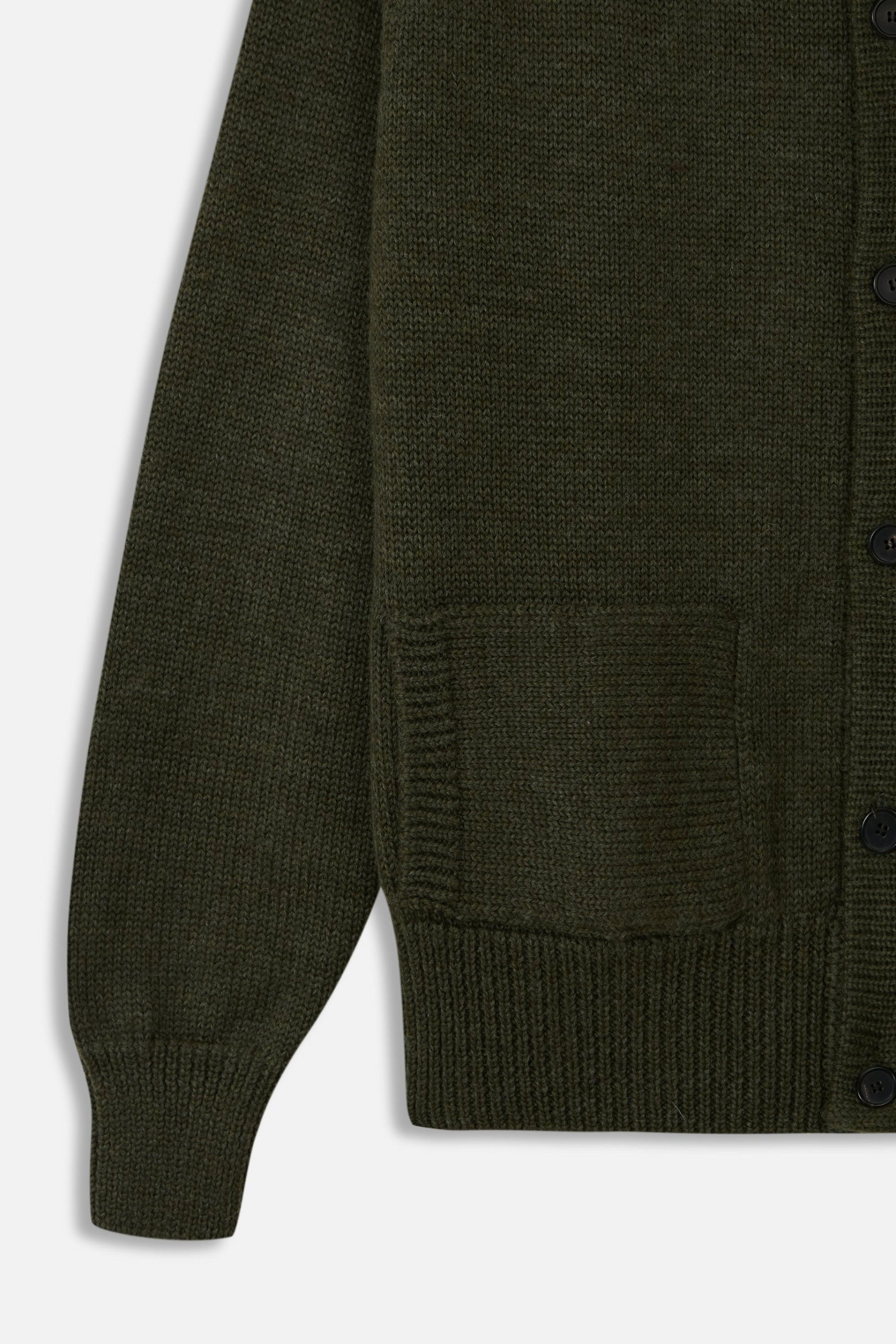 FOREST GREEN KNITTED JACKET