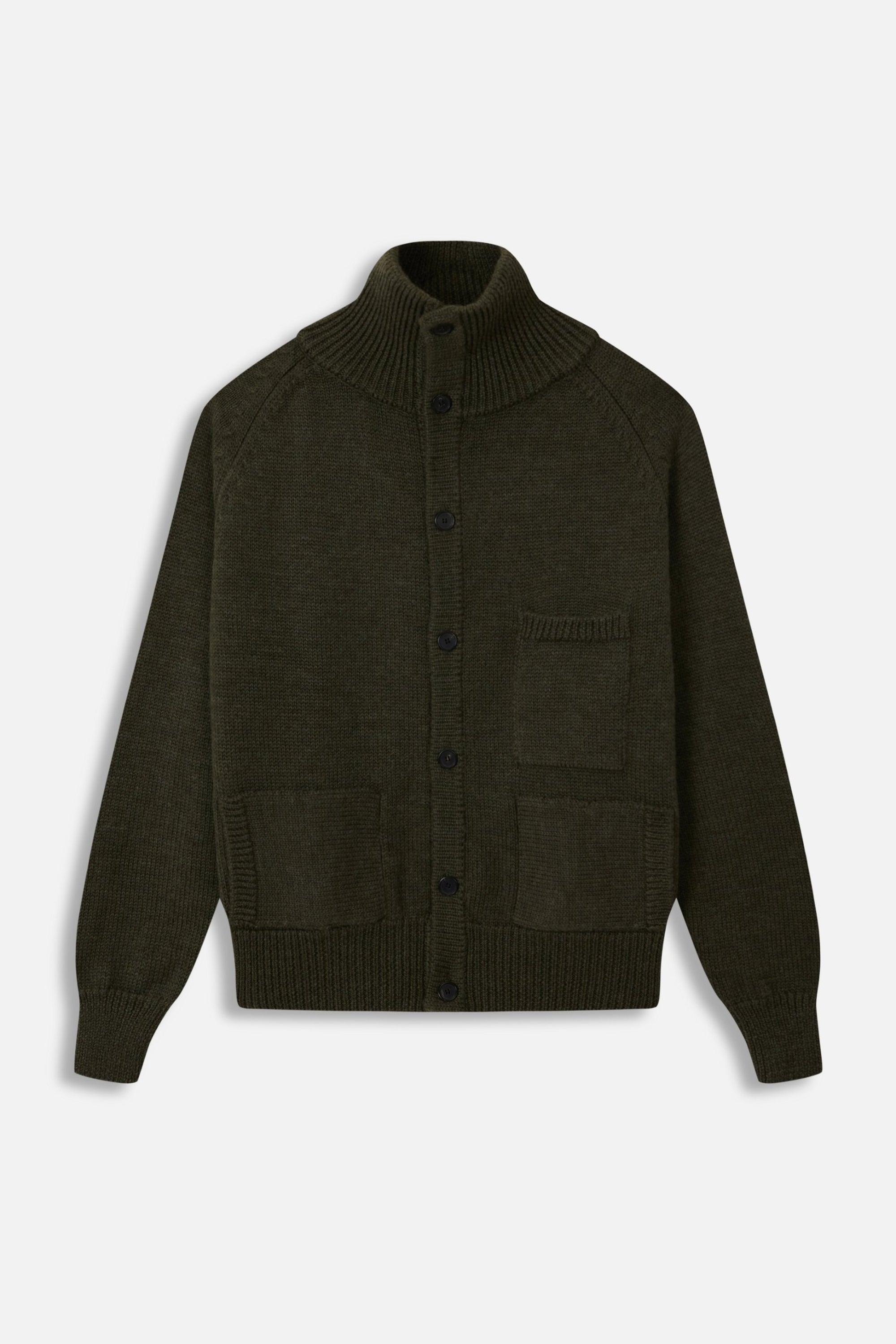 FOREST GREEN KNITTED JACKET