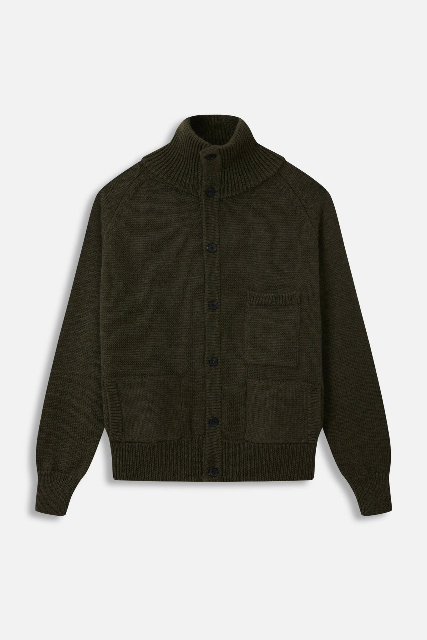 FOREST GREEN KNITTED JACKET