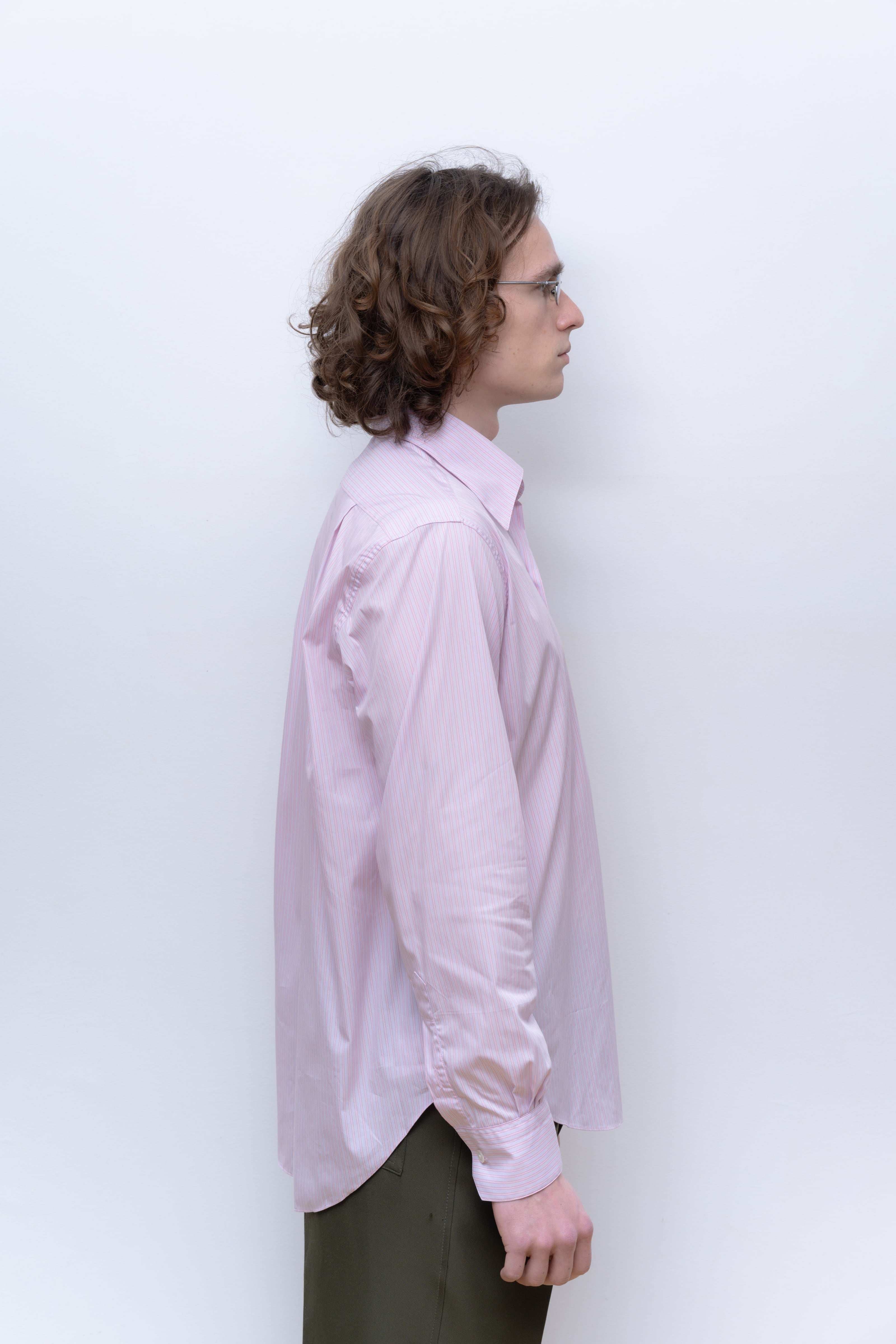 PINK PINK STRIPES NORMAL SHIRT