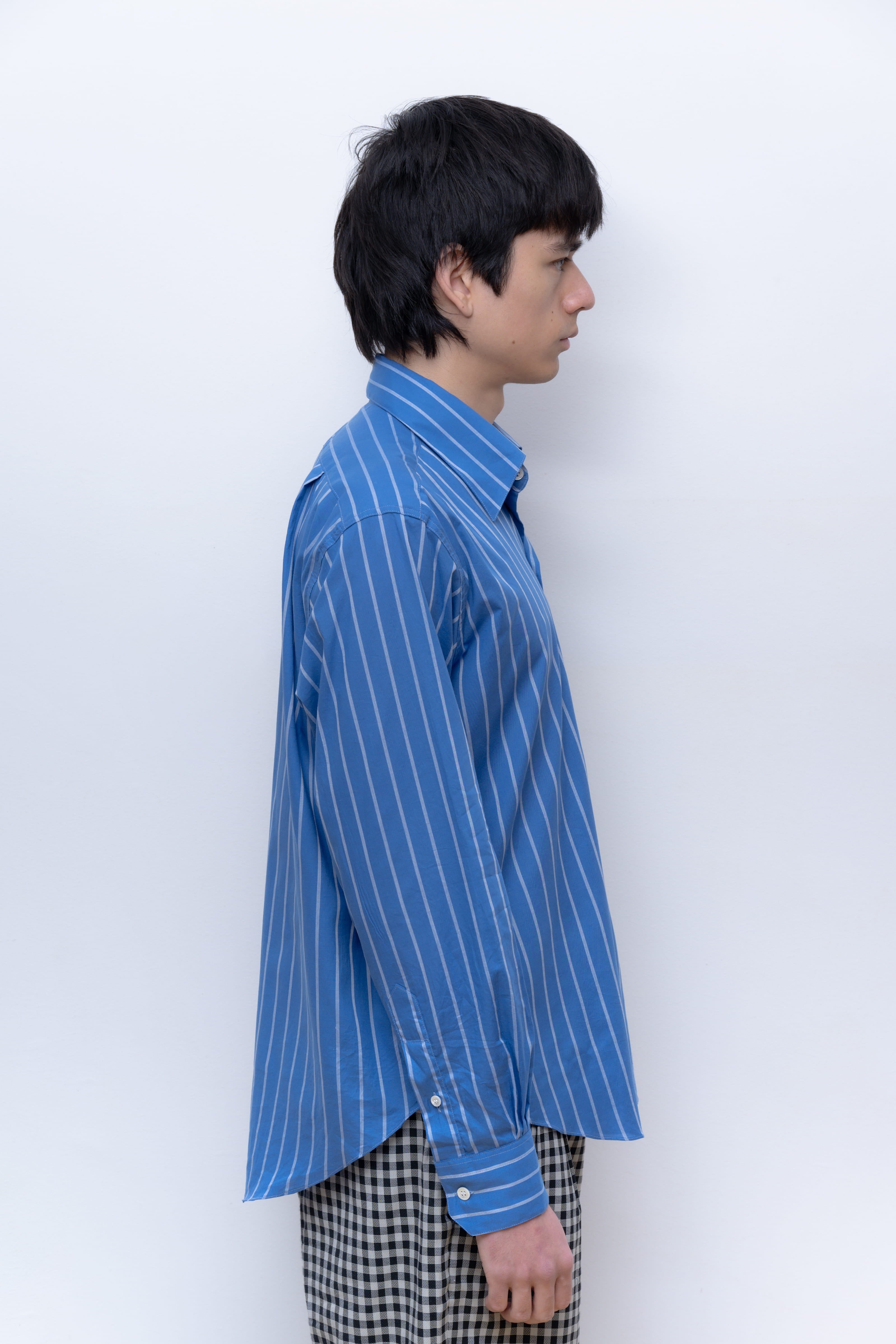 BLUE WHITE STRIPES NORMAL SHIRT