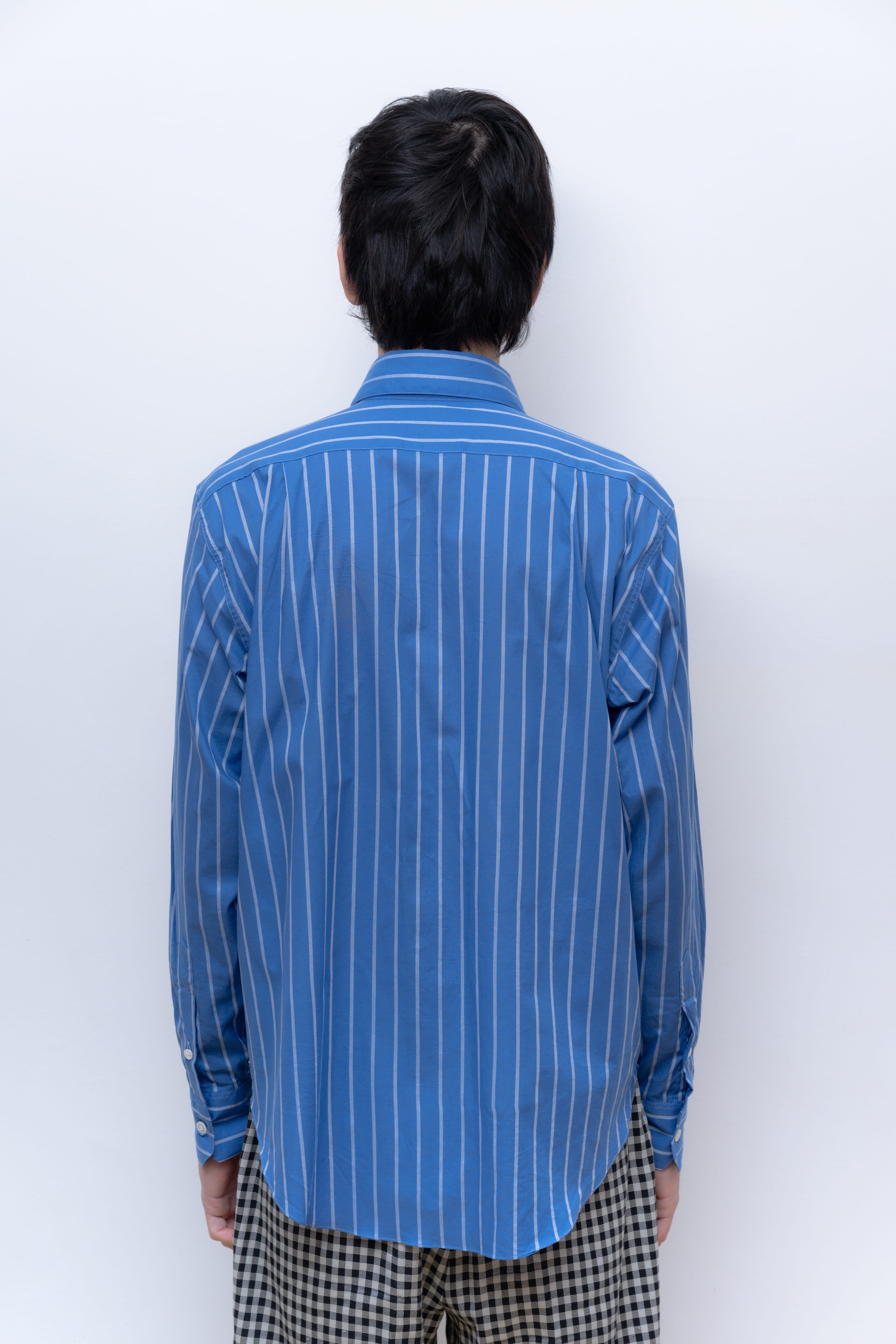 BLUE WHITE STRIPES NORMAL SHIRT