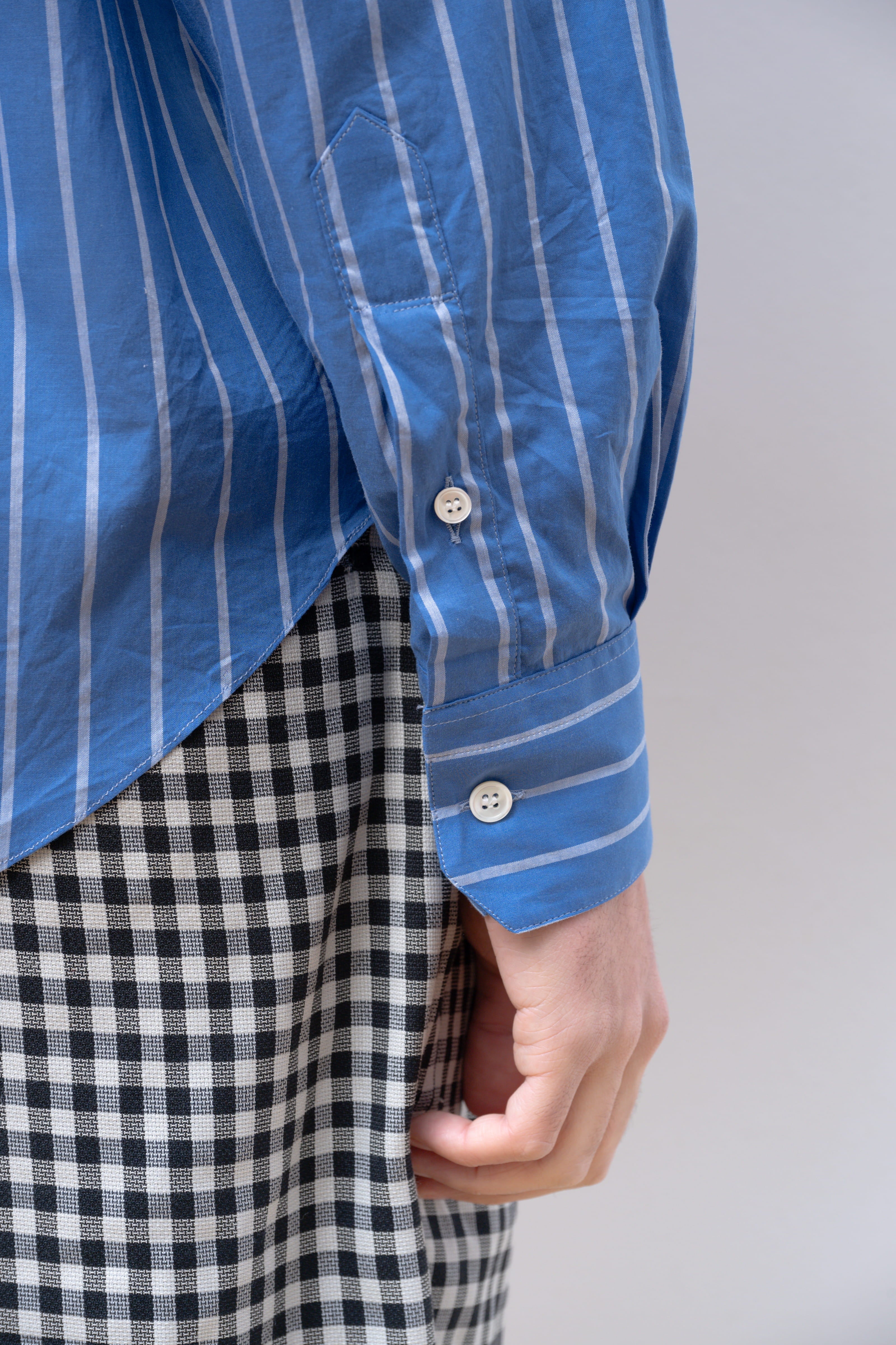 BLUE WHITE STRIPES NORMAL SHIRT