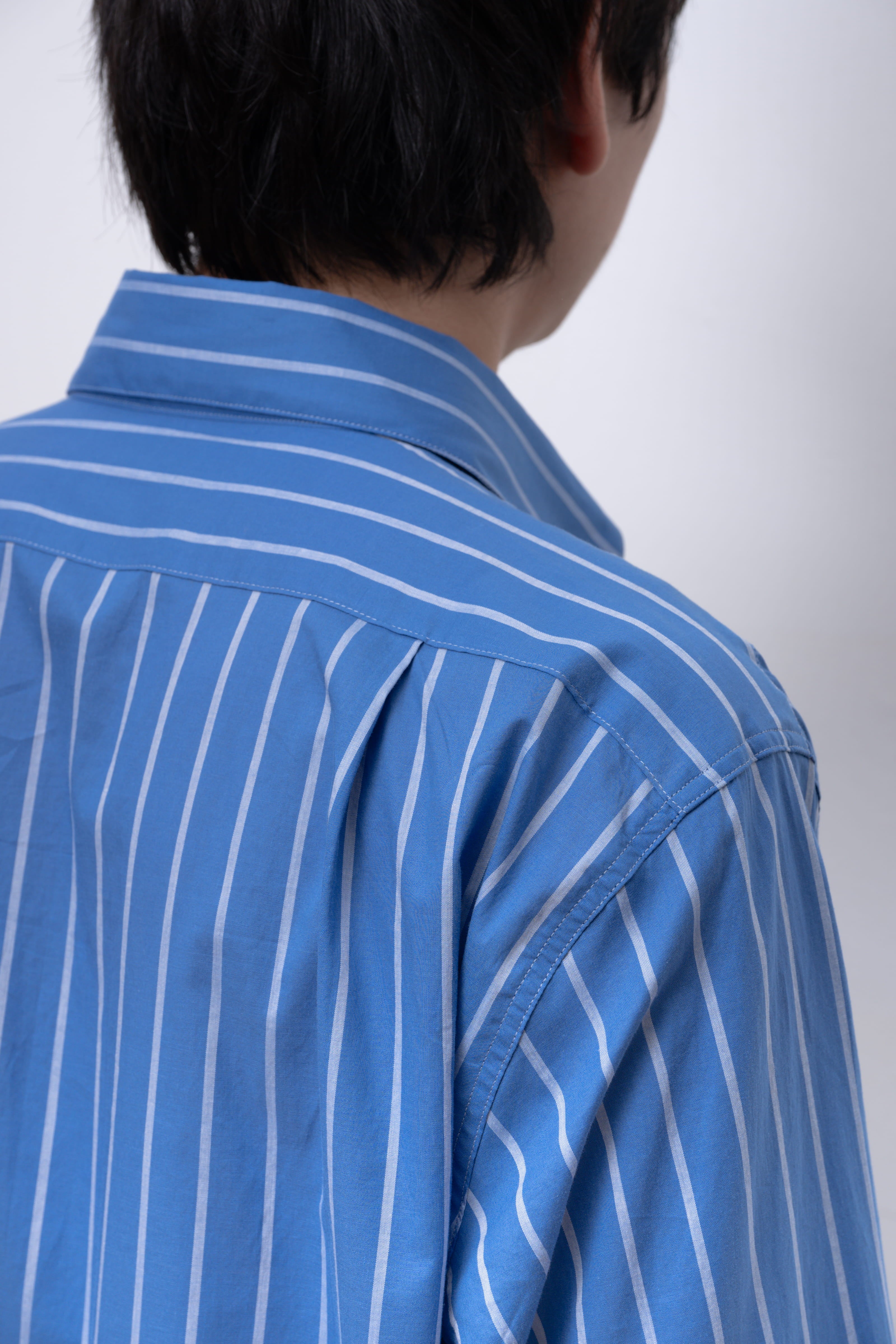 BLUE WHITE STRIPES NORMAL SHIRT