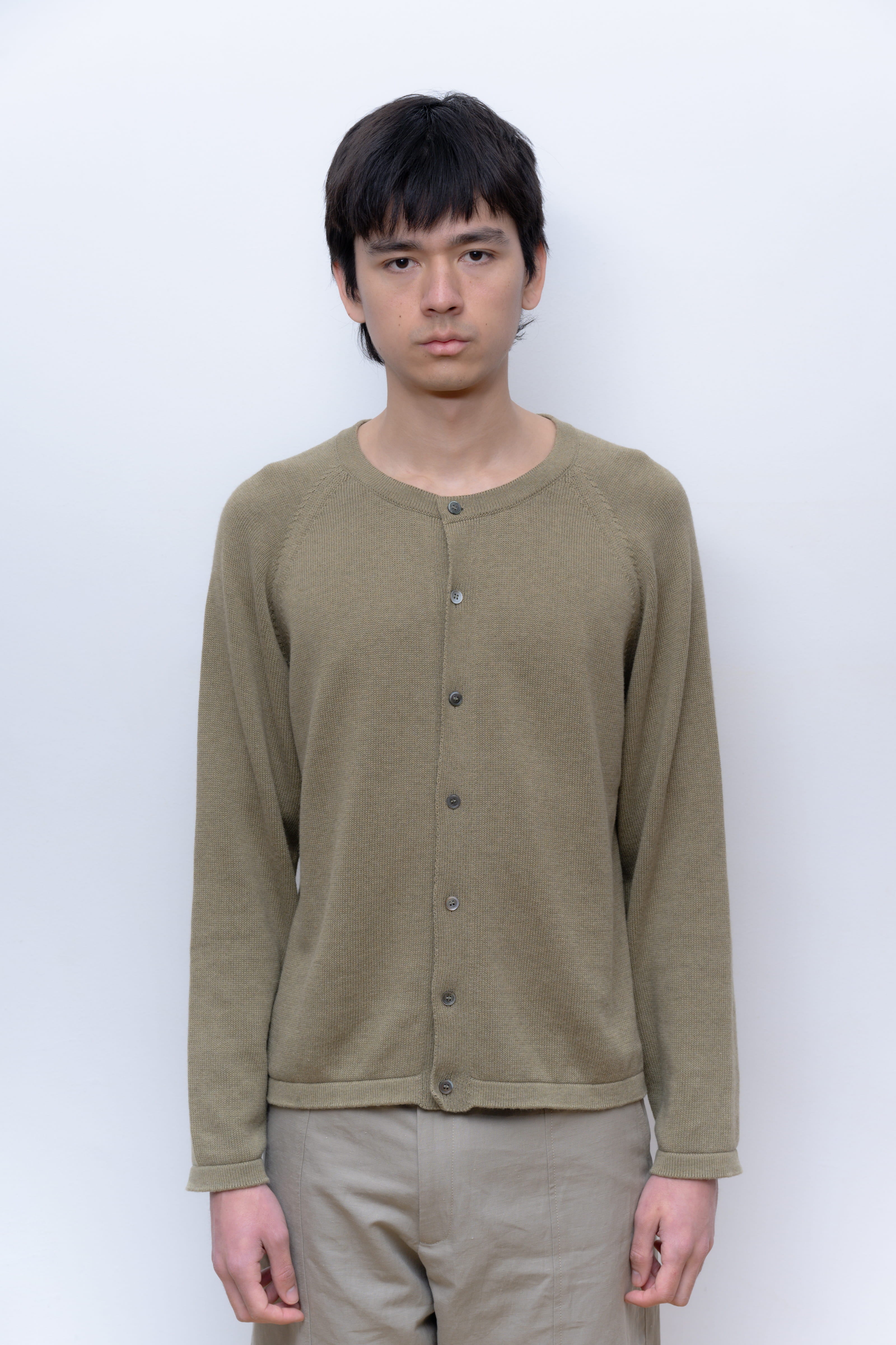 GREEN KNITTED CARDIGAN