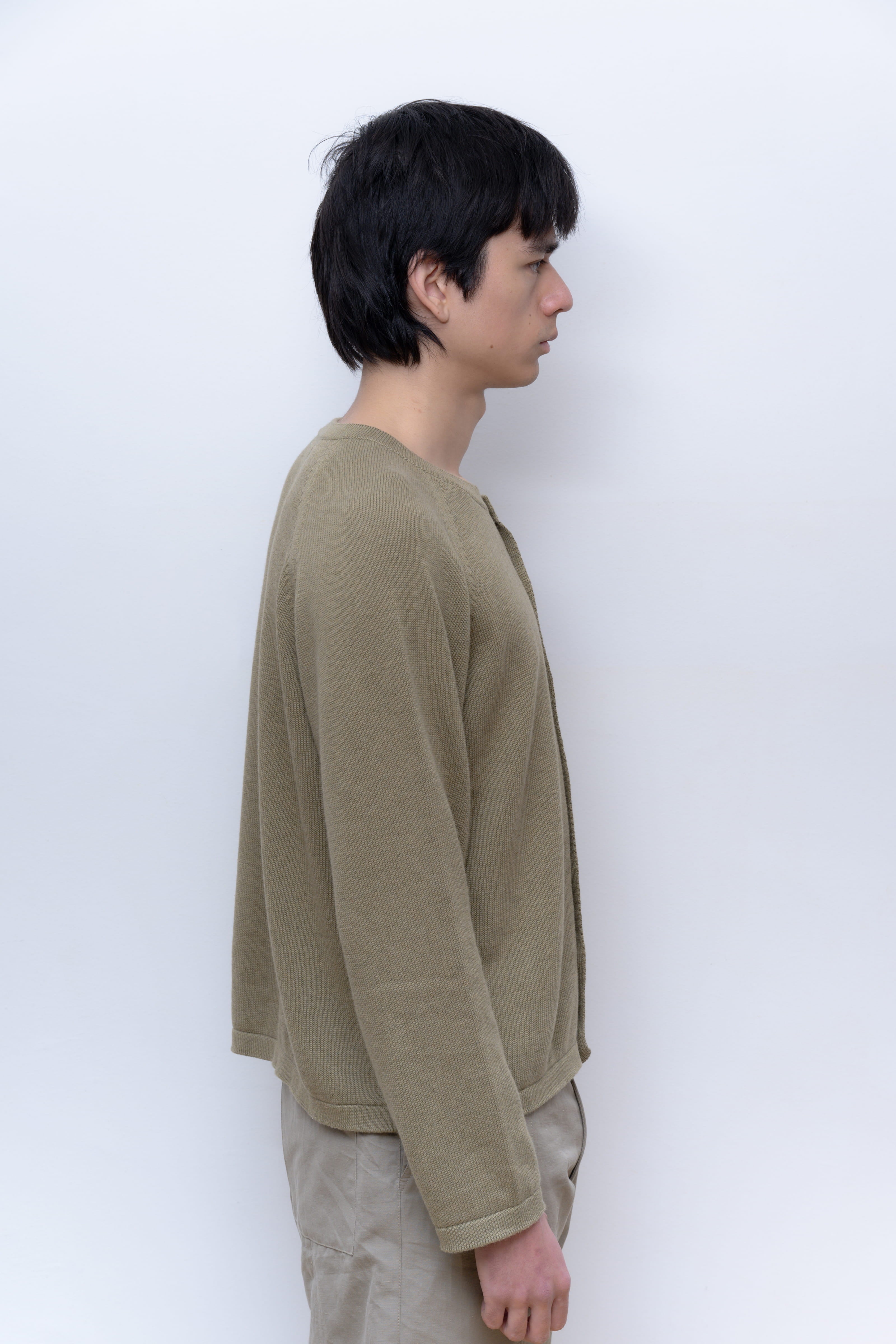 GREEN KNITTED CARDIGAN