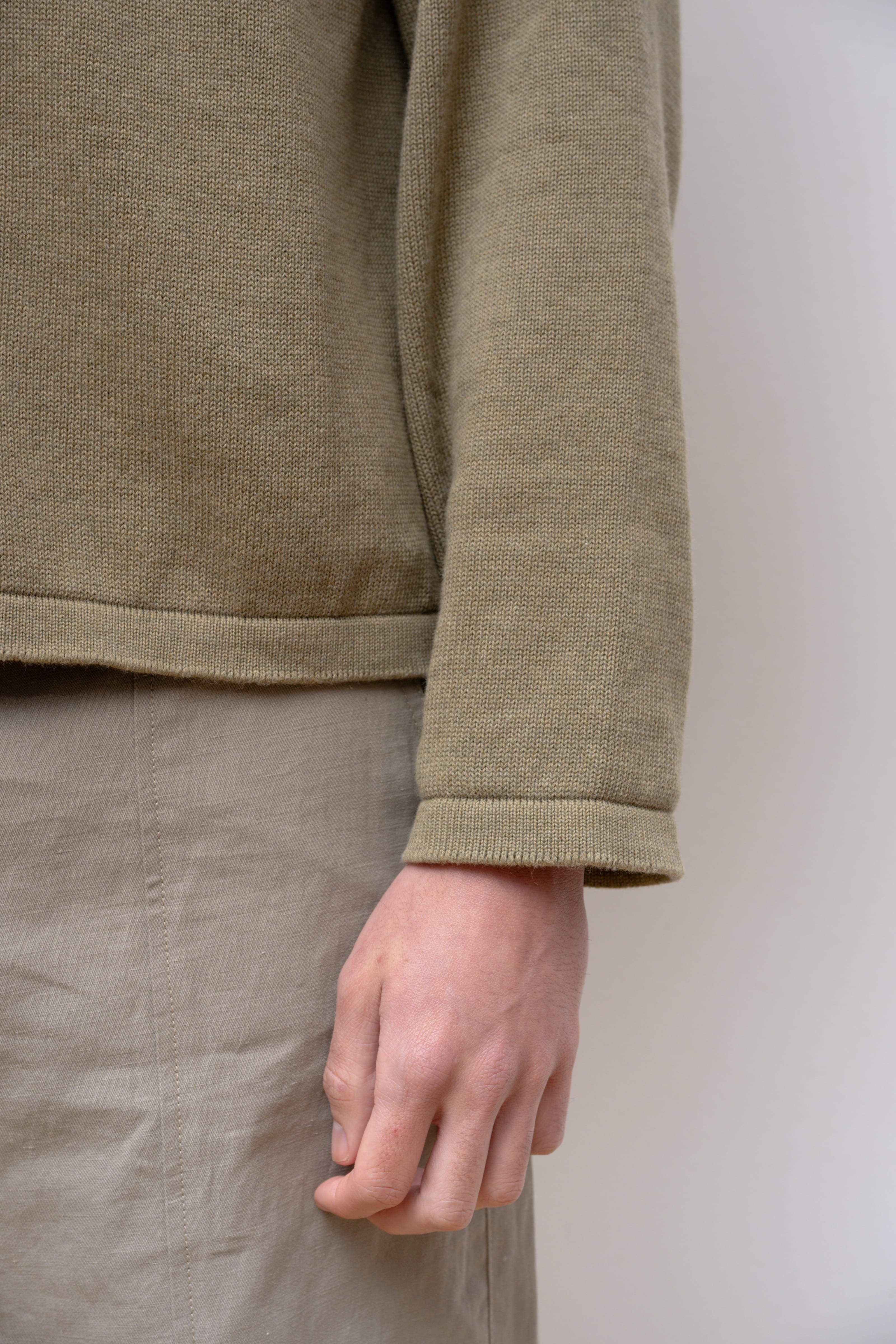 GREEN KNITTED CARDIGAN
