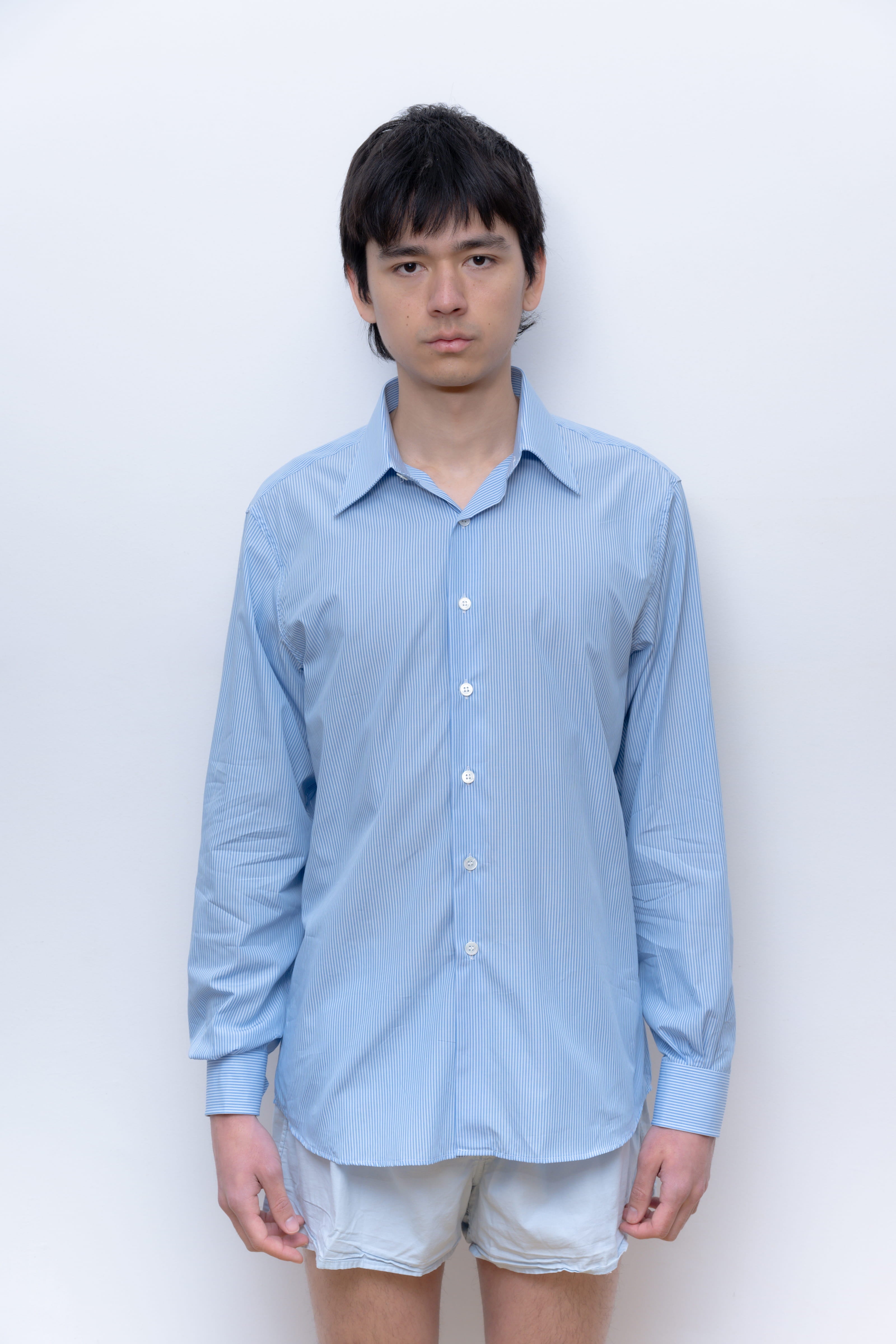 BLUE/BLUE STRIPES FORMAL SHIRT