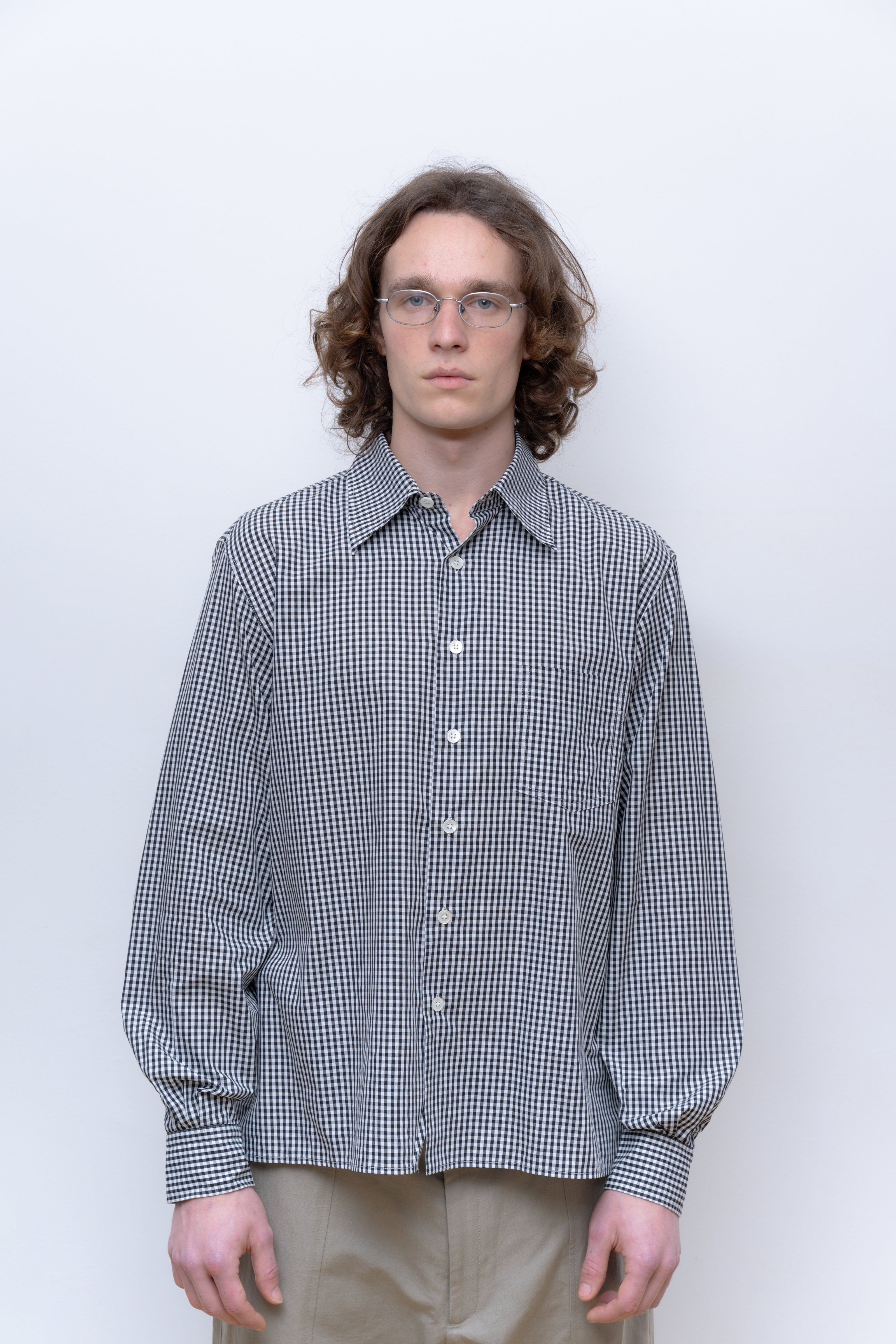 BLACK/WHITE GINGHAM CHECK CAMPO SHIRT