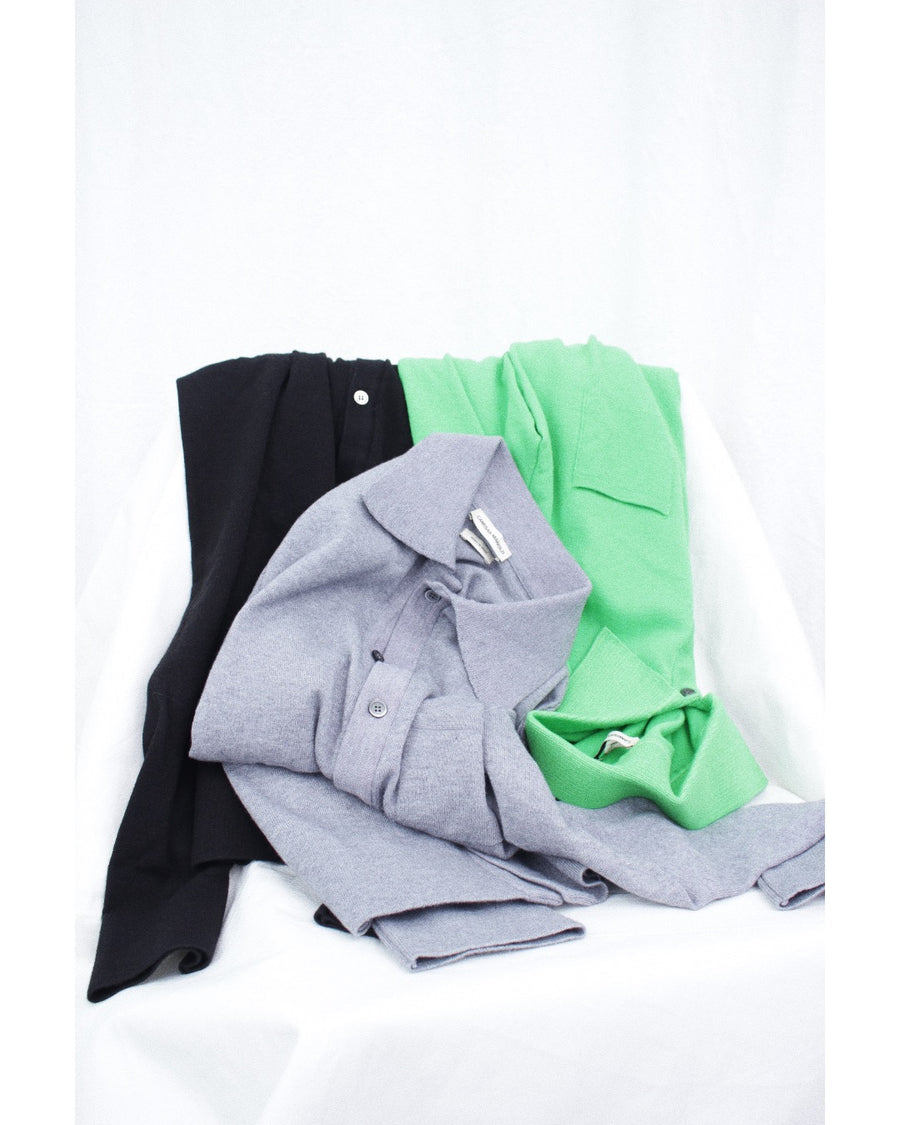classic green knitted shirt