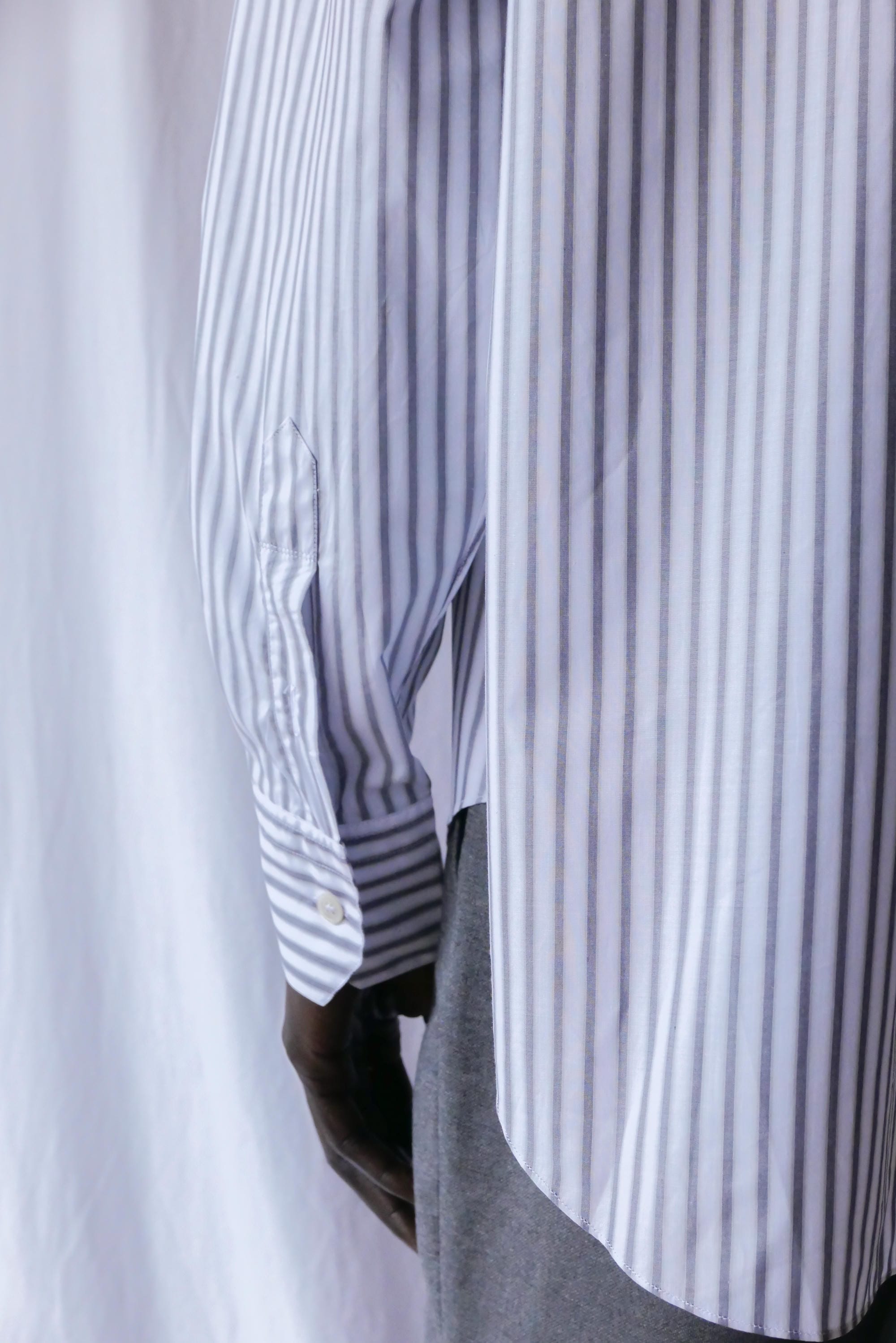 white black stripes normal shirt