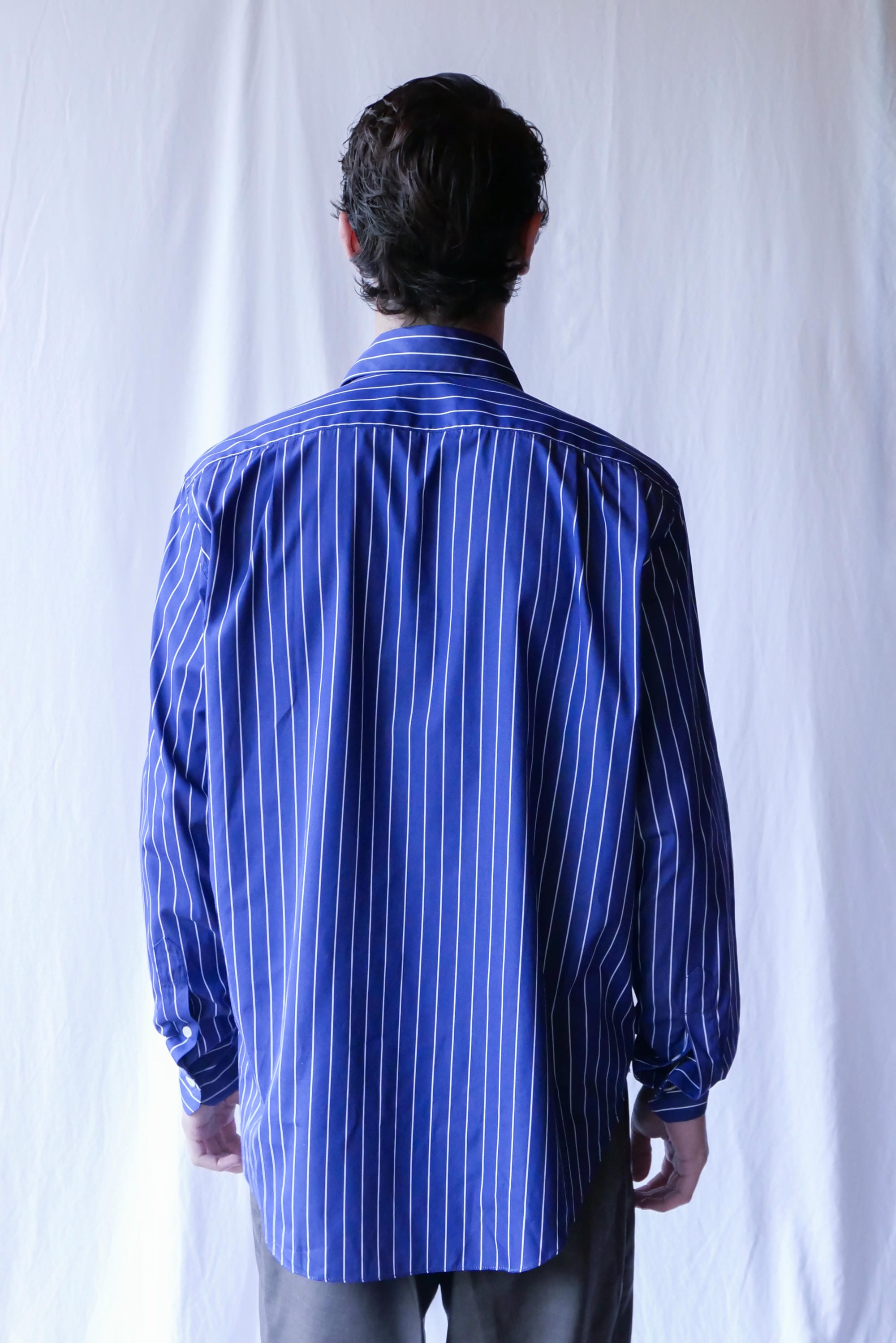 dark blue white stripes normal shirt