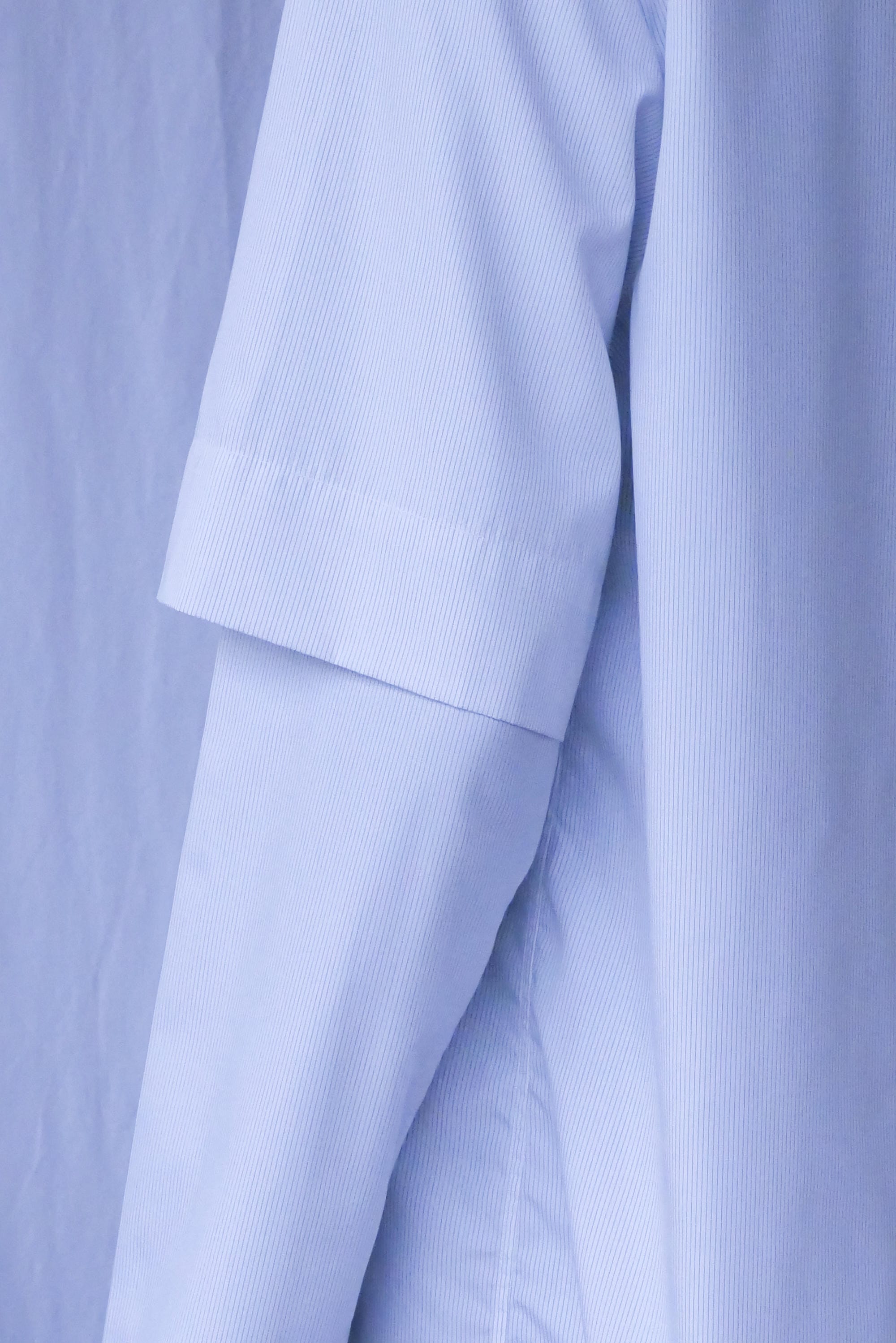 white black stripes double sleeve shirt