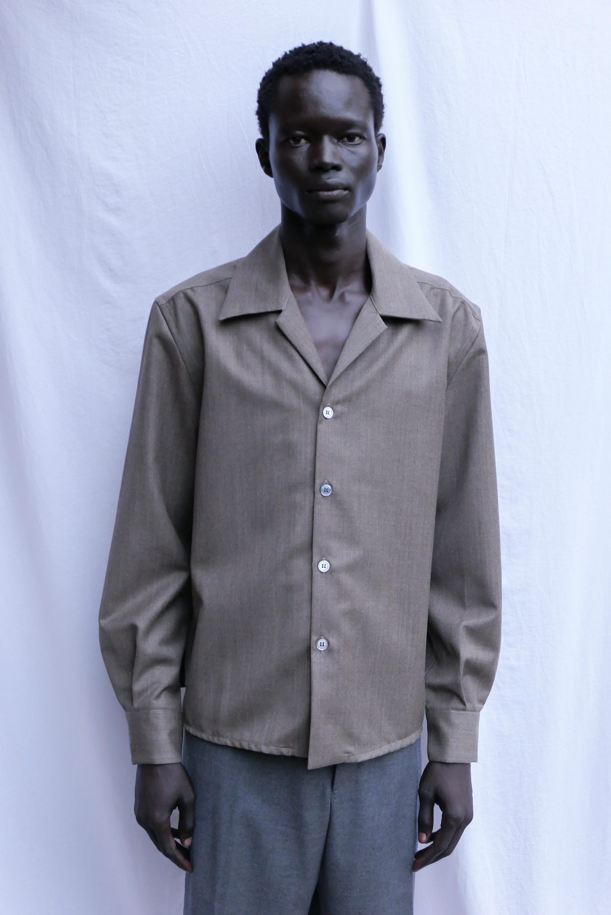 grey wool buenas noches shirt