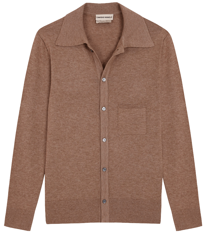 CAMEL KNITTED SHIRT