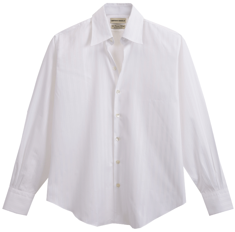 WHITE WHITE STRIPES NORMAL SHIRT