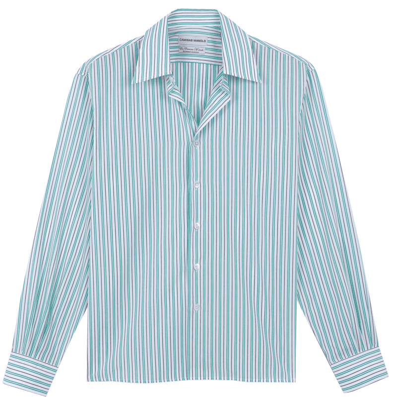 white green/grey stripes camisa shirt