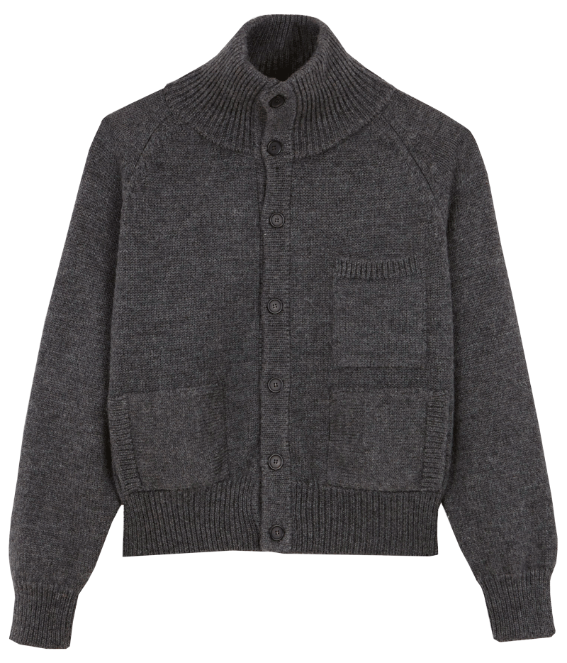 GREY KNITTED JACKET