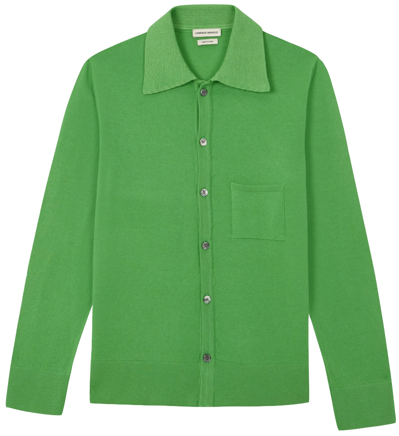 classic green knitted shirt