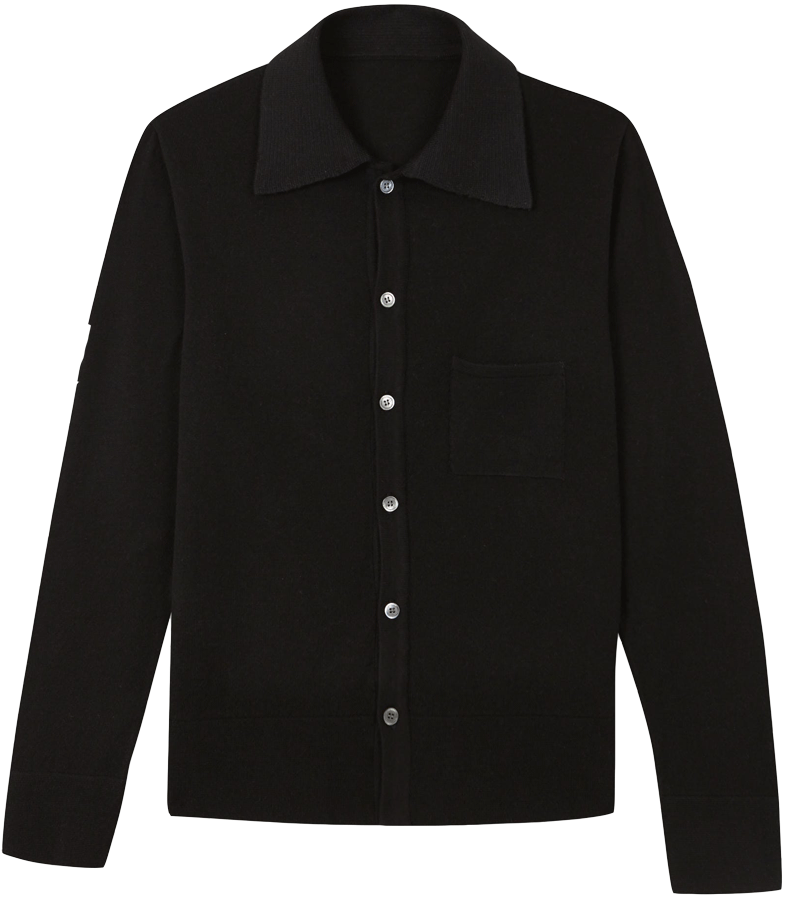 black knitted shirt