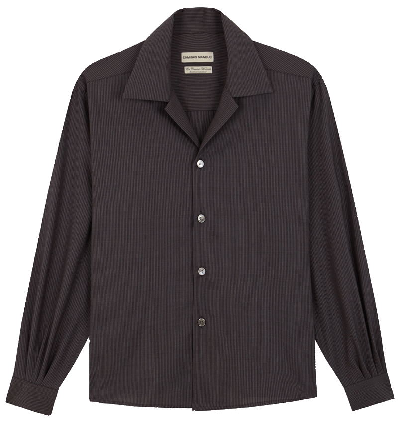 Grey blue/white stripes Buenas noches shirt