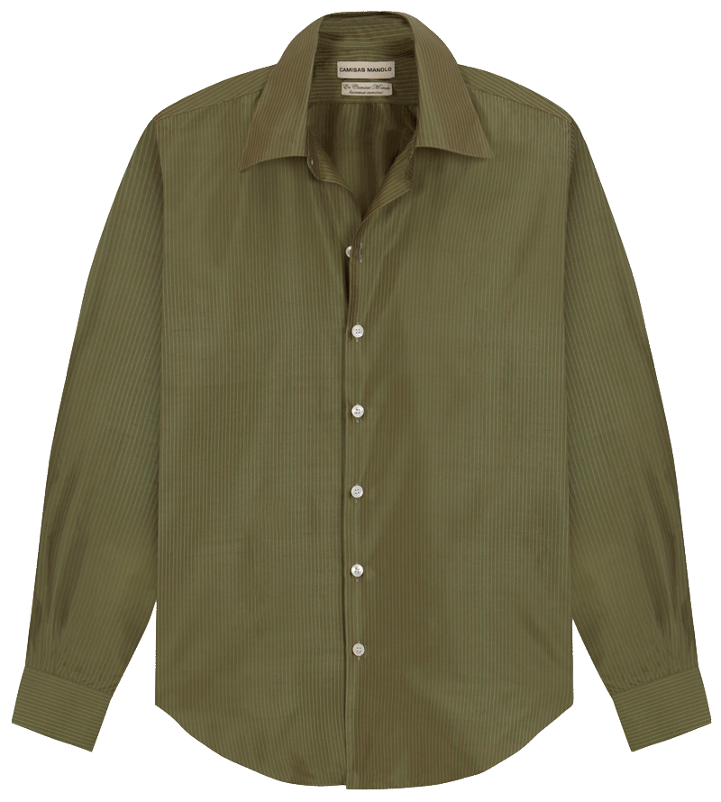 Green/green stripes NORMAL SHIRT